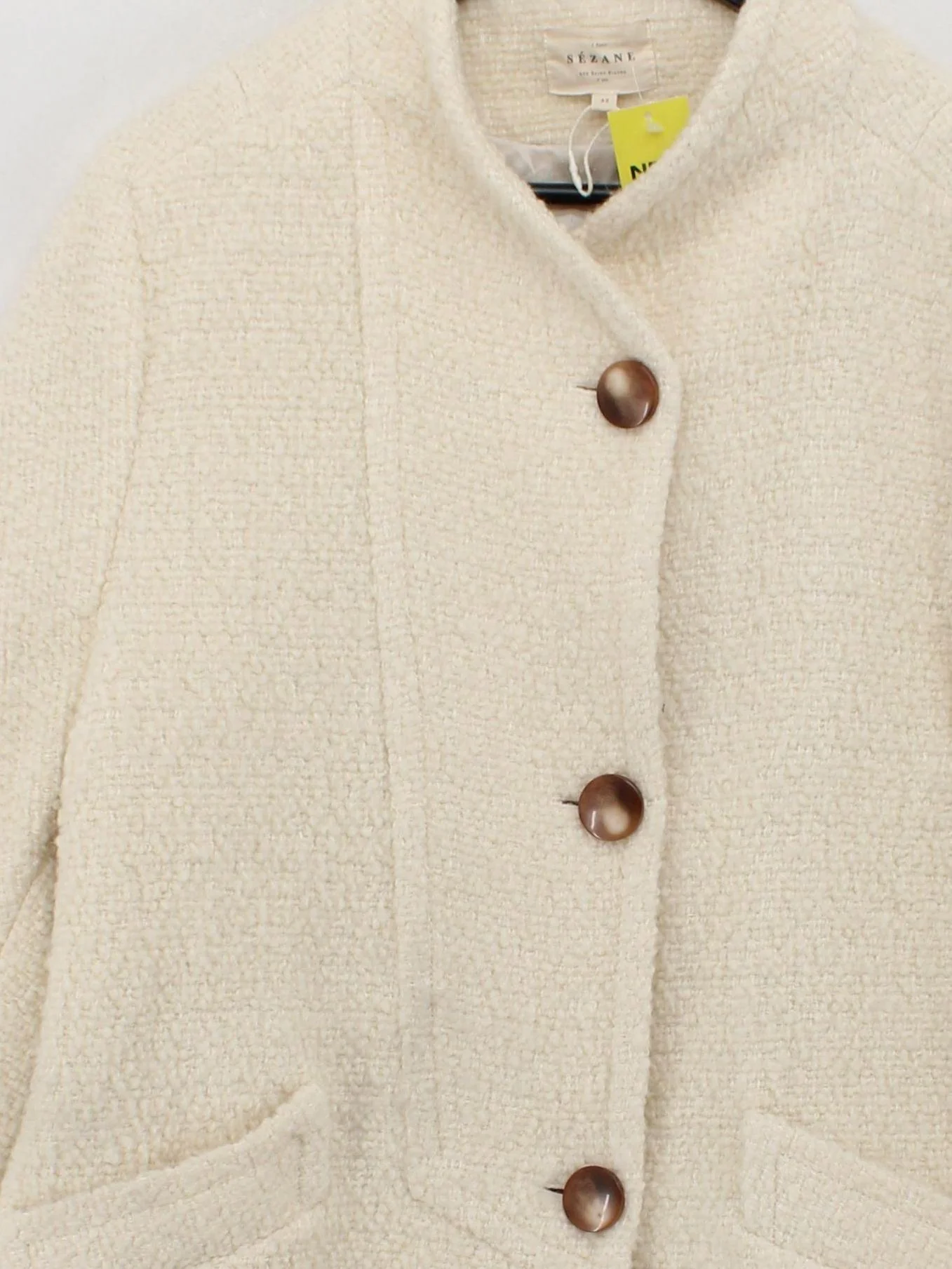Sezane Overcoat jacket cream - Image 3