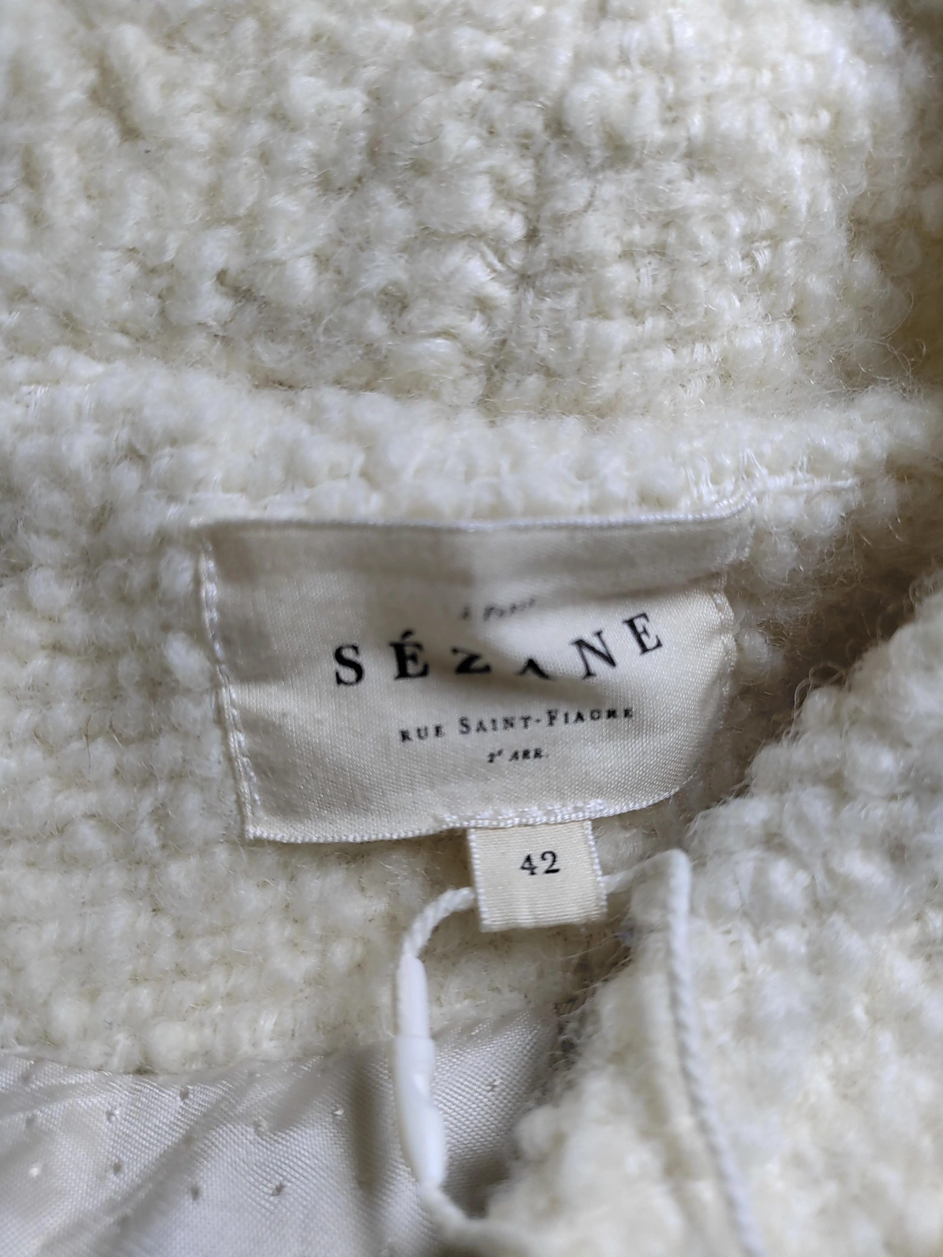 Sezane Overcoat jacket cream - Image 6
