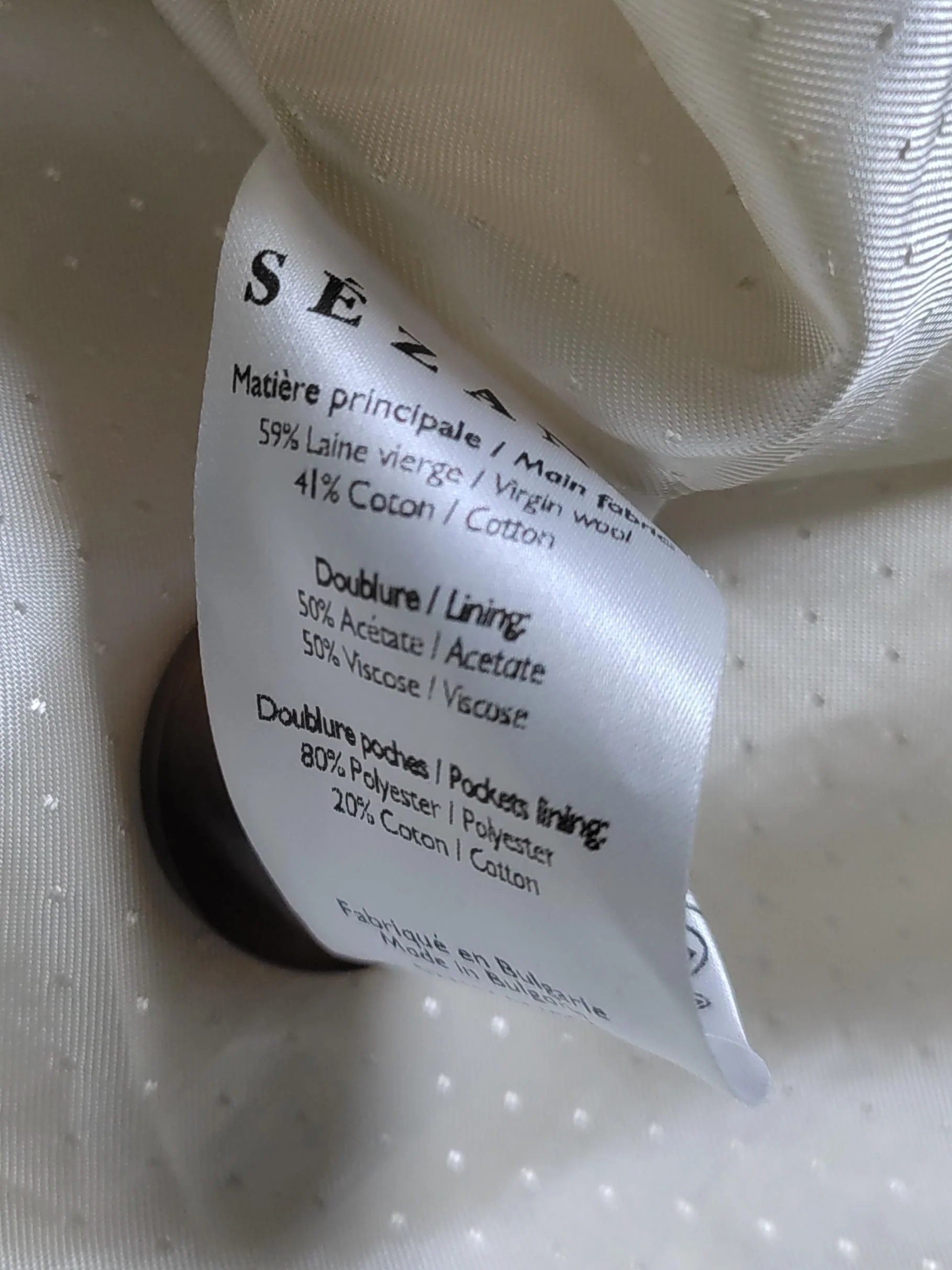 Sezane Overcoat jacket cream - Image 7