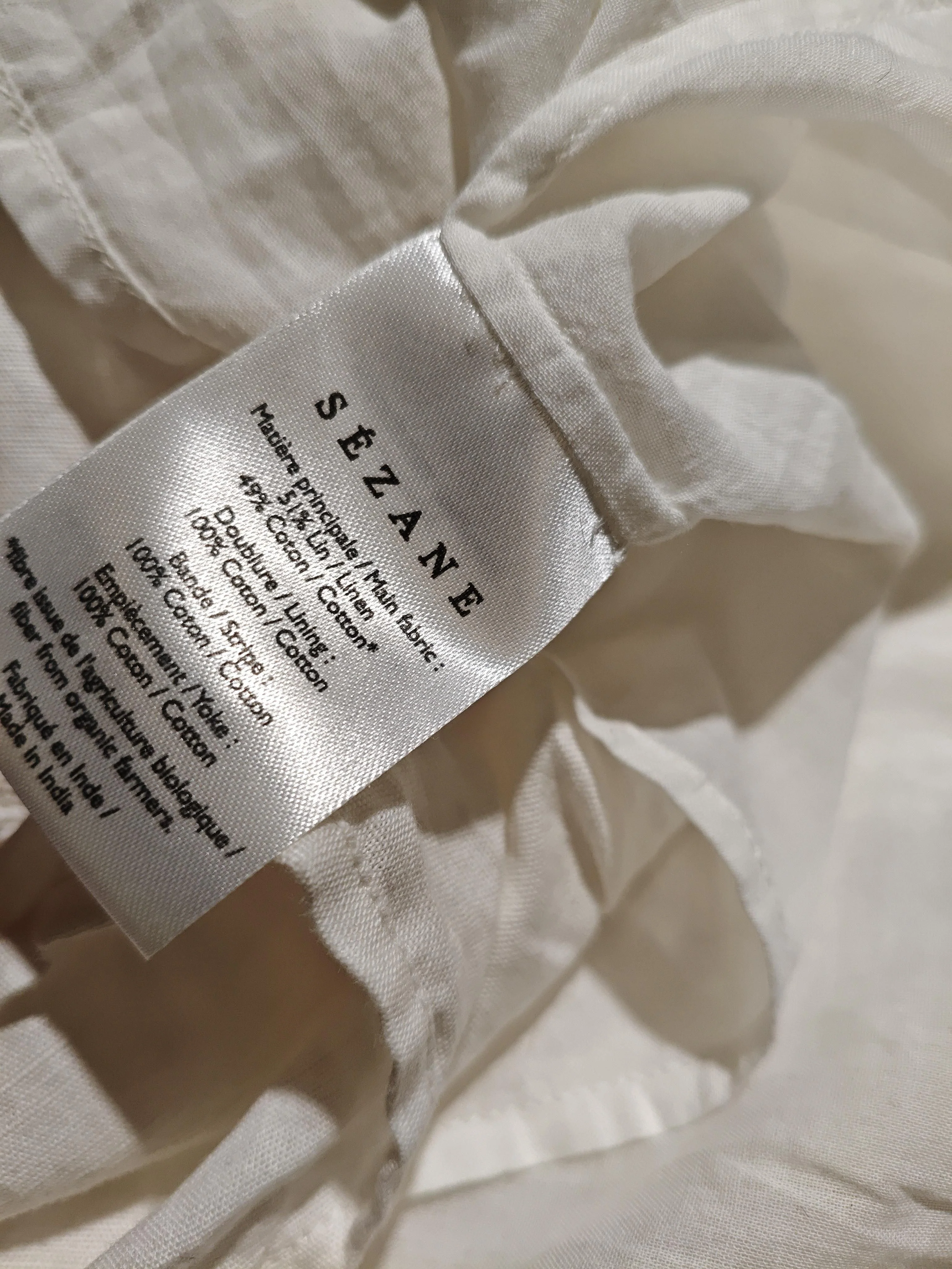 Sezane Shirt Midi Dress in Cream - Image 6