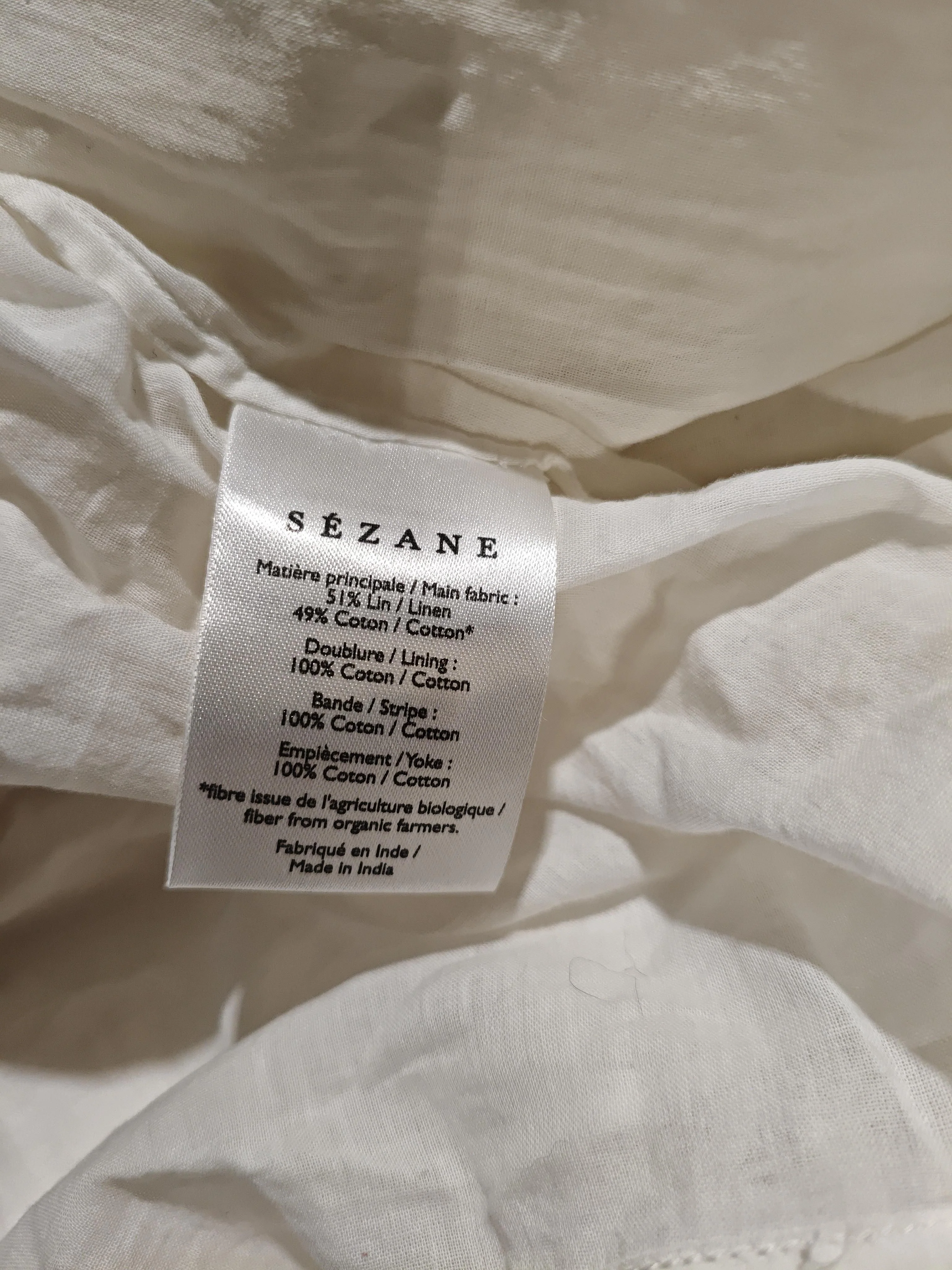Sezane Shirt Midi Dress in Cream - Image 7