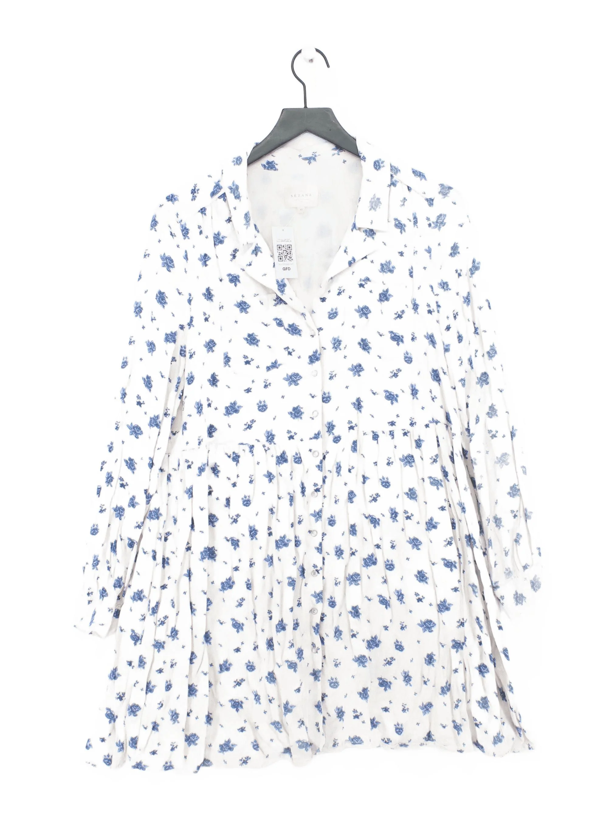 Sezane Shirt Mini Dress in White