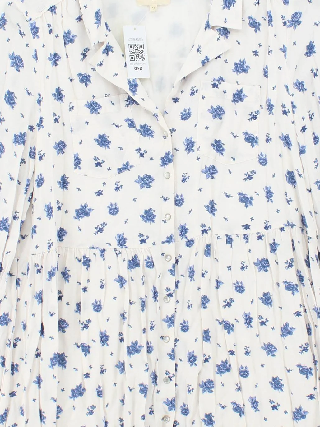 Sezane Shirt Mini Dress in White - Image 3