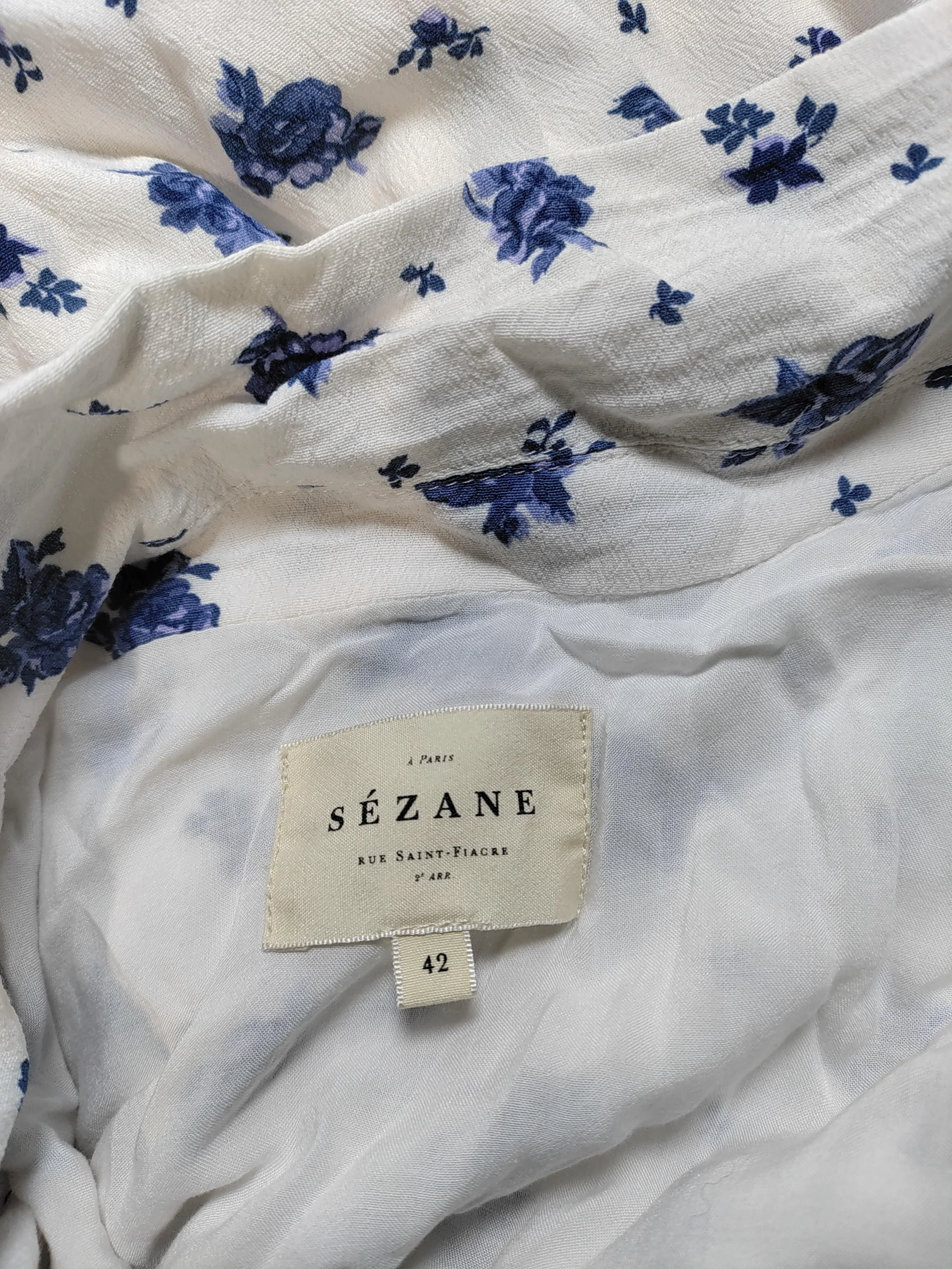 Sezane Shirt Mini Dress in White - Image 5