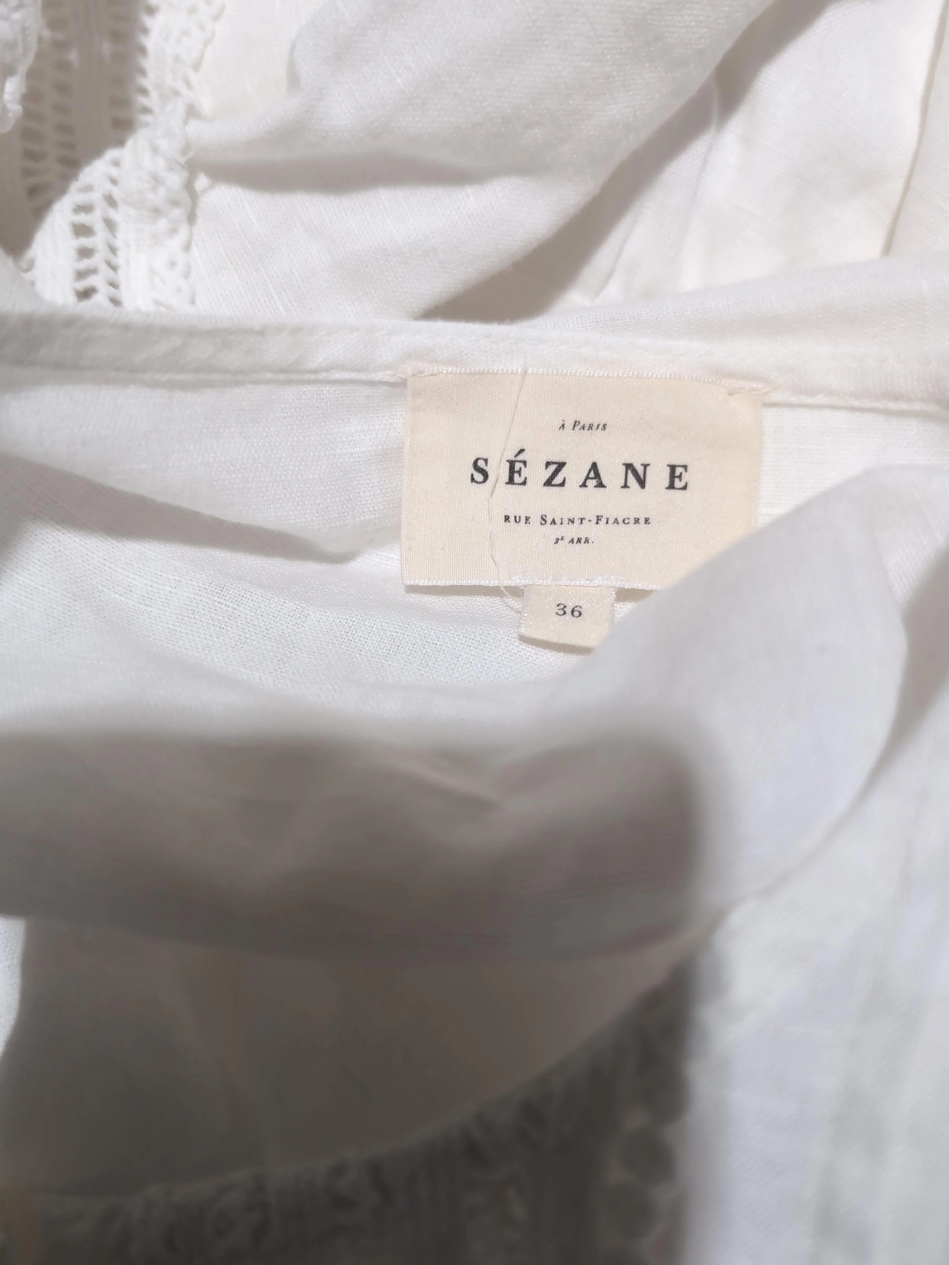 Sezane Shirt Mini Dress in White - Image 5
