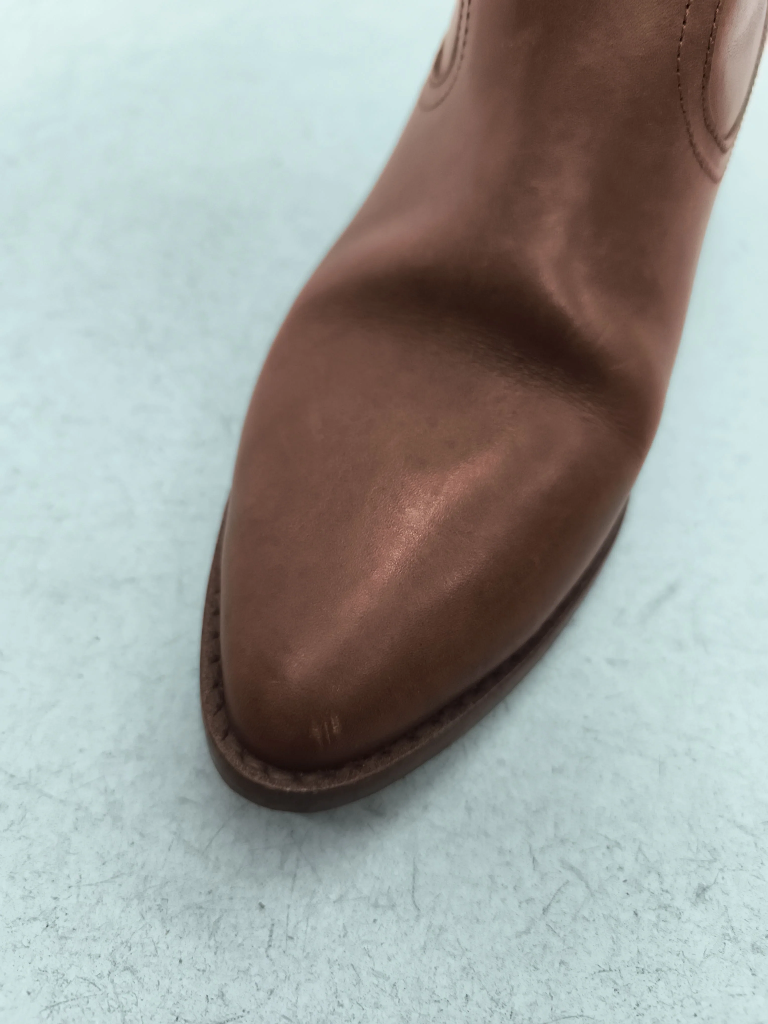 Sezane Women's Boots UK 6 Tan 100% Leather Cowboy - Image 8