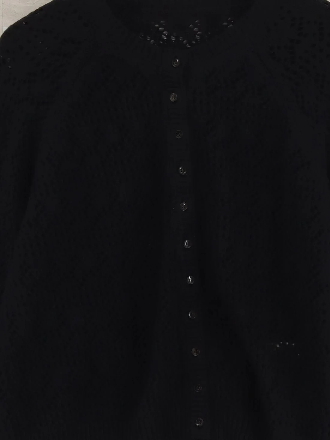 Sezane Women's Cardigan M Black Cotton with Acetate Round Neck Cardigan - Image 3