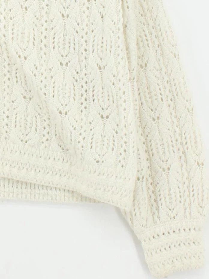 Sezane Women's Cardigan S Cream Polyamide with Mohair, Wool V-Neck Cardigan - Image 4