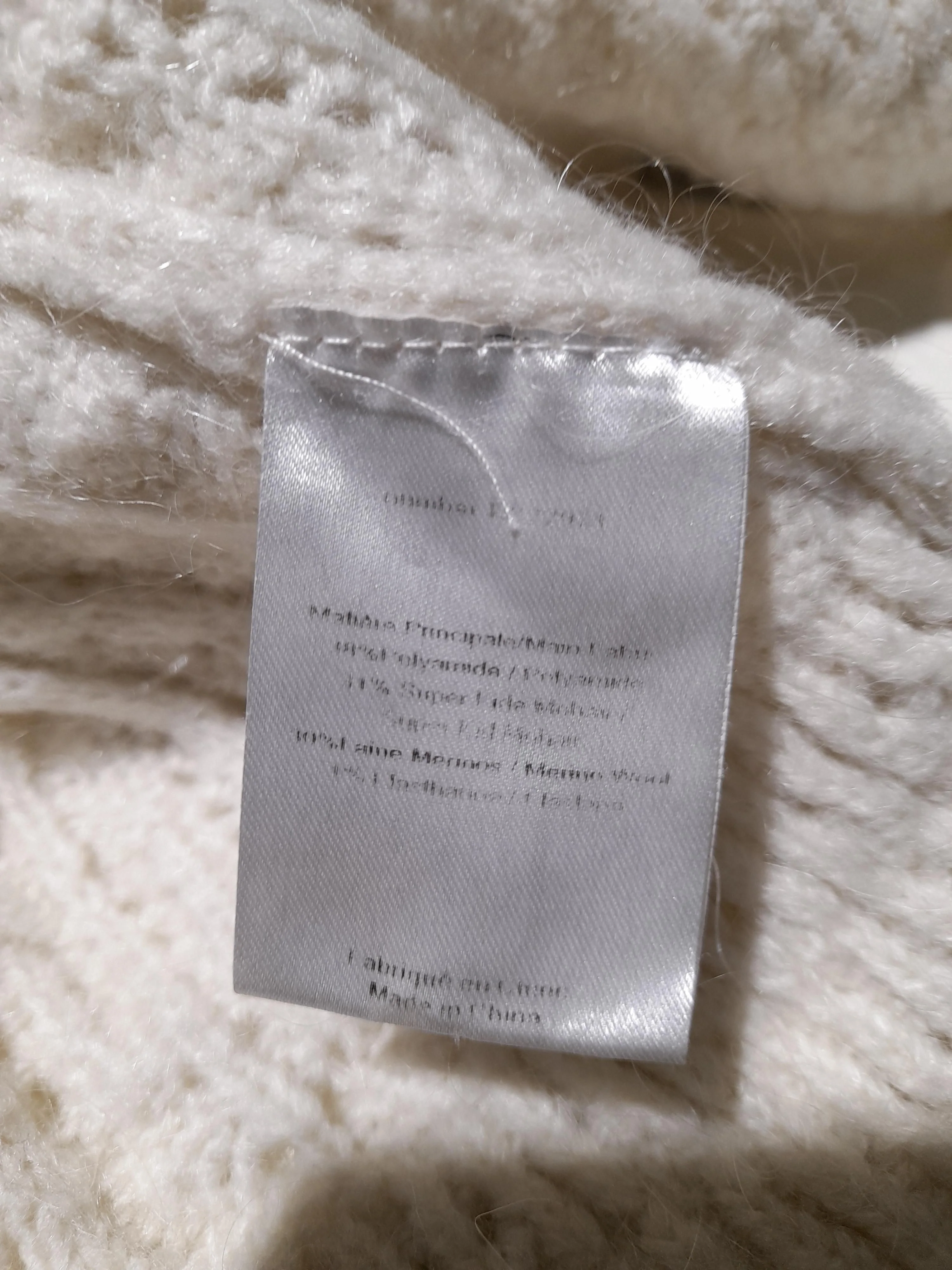 Sezane Women's Cardigan S Cream Polyamide with Mohair, Wool V-Neck Cardigan - Image 7