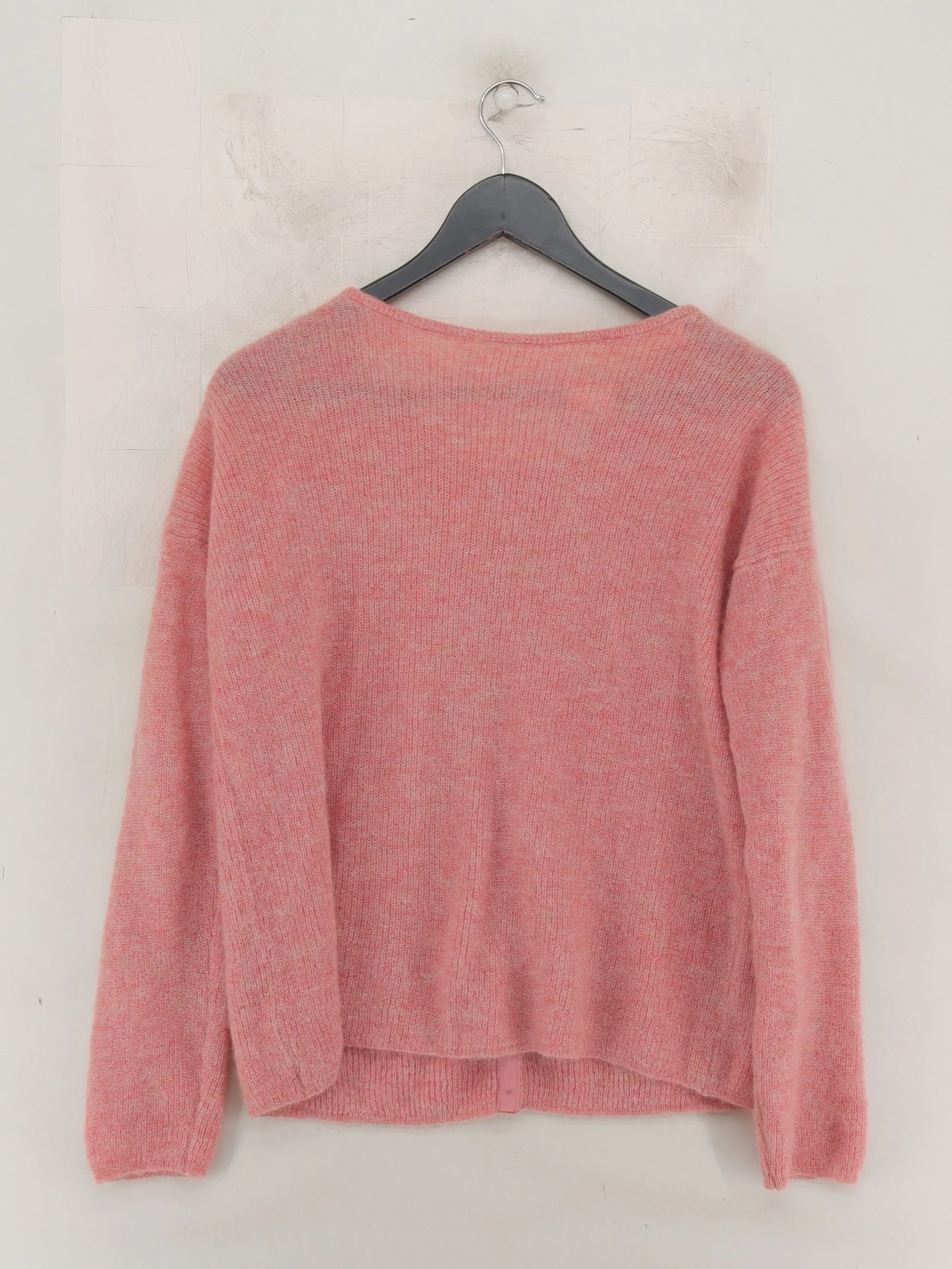 Sezane Women's Cardigan XS Pink Mohair with Polyamide, Other Round Neck Cardigan - Image 2