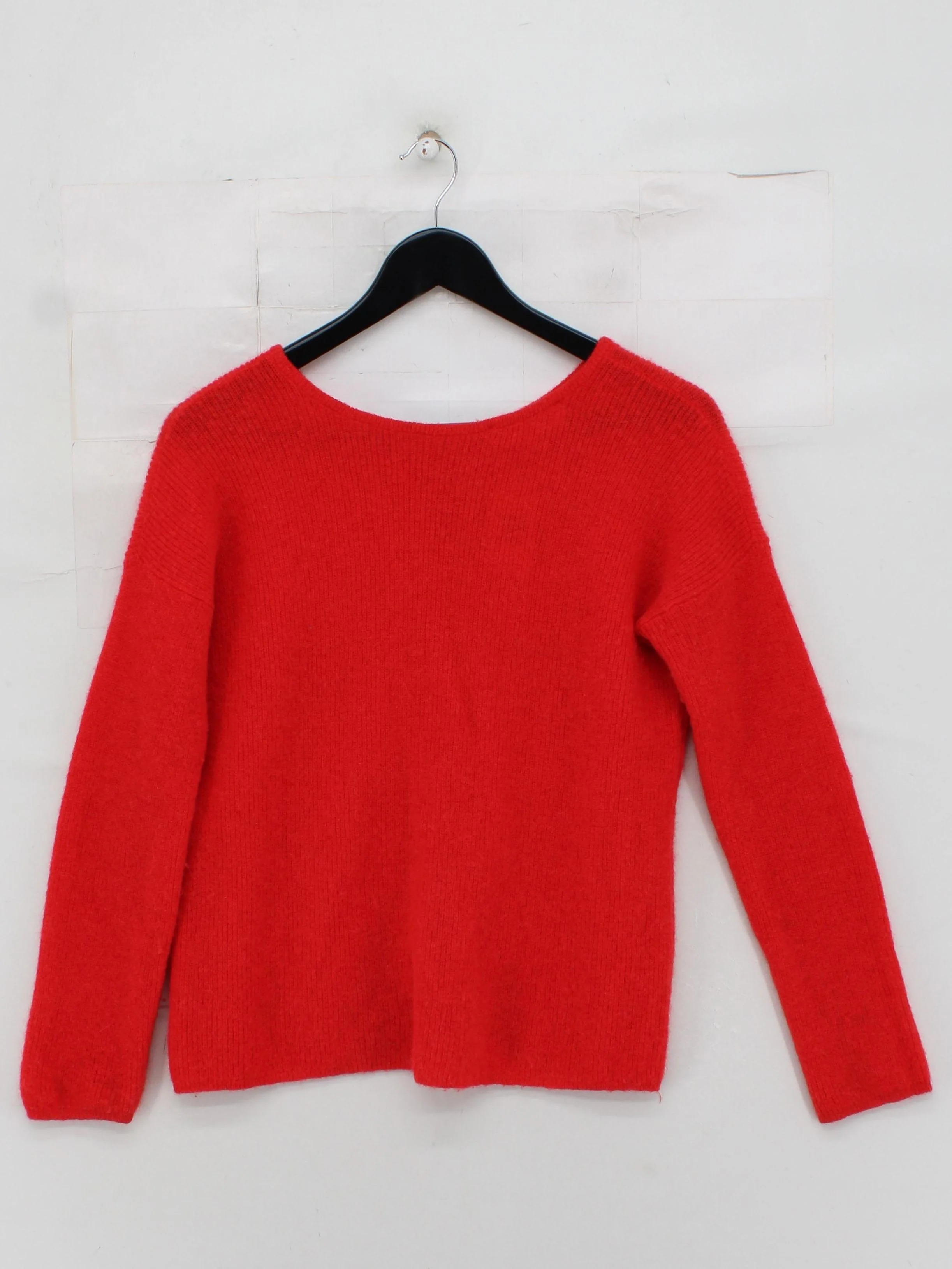 Sezane Women's Cardigan XS Red Mohair with Wool, Polyamide Round Neck Cardigan - Image 2