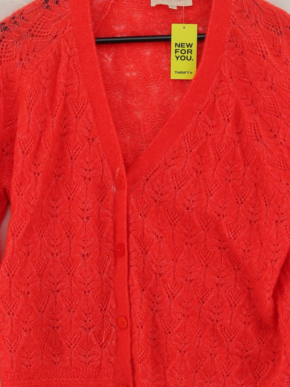 Sezane Women's Cardigan XXS Orange Polyamide - Image 3