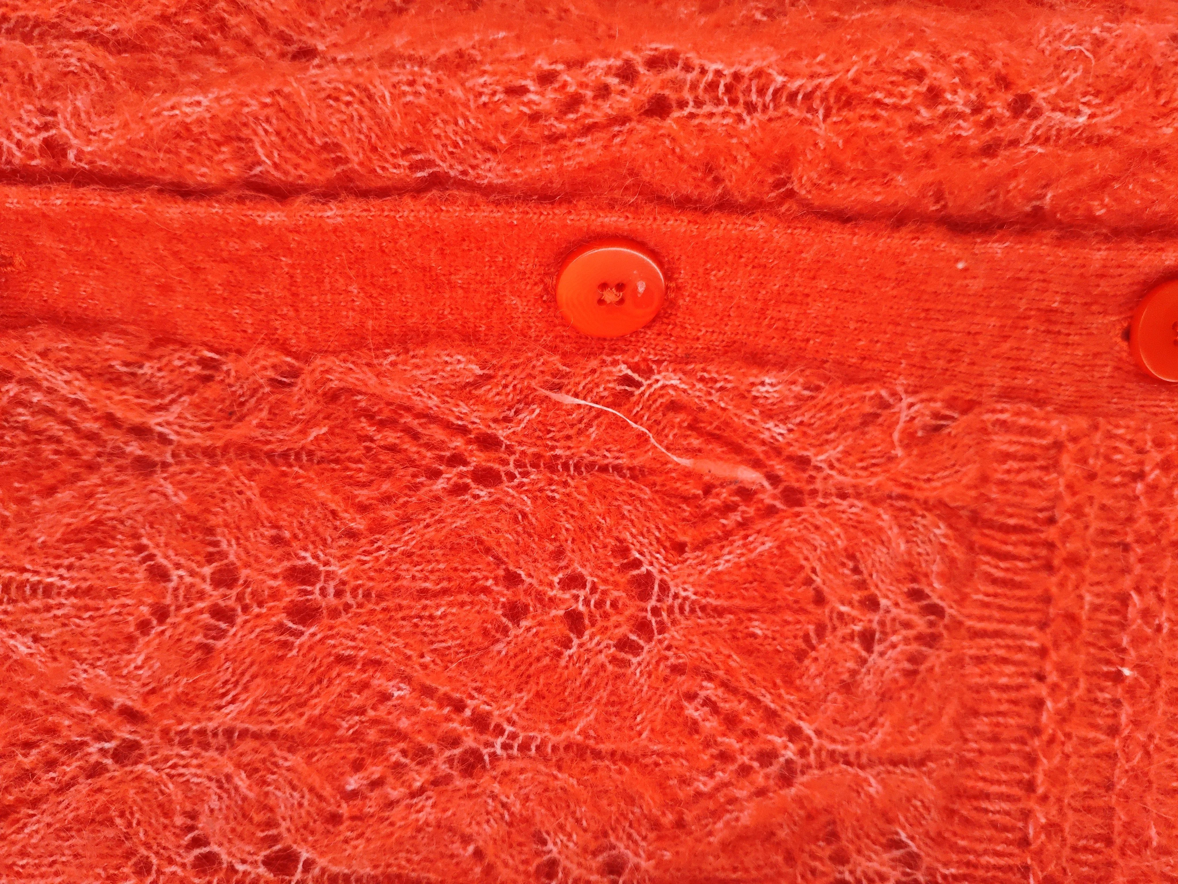 Sezane Women's Cardigan XXS Orange Polyamide - Image 5
