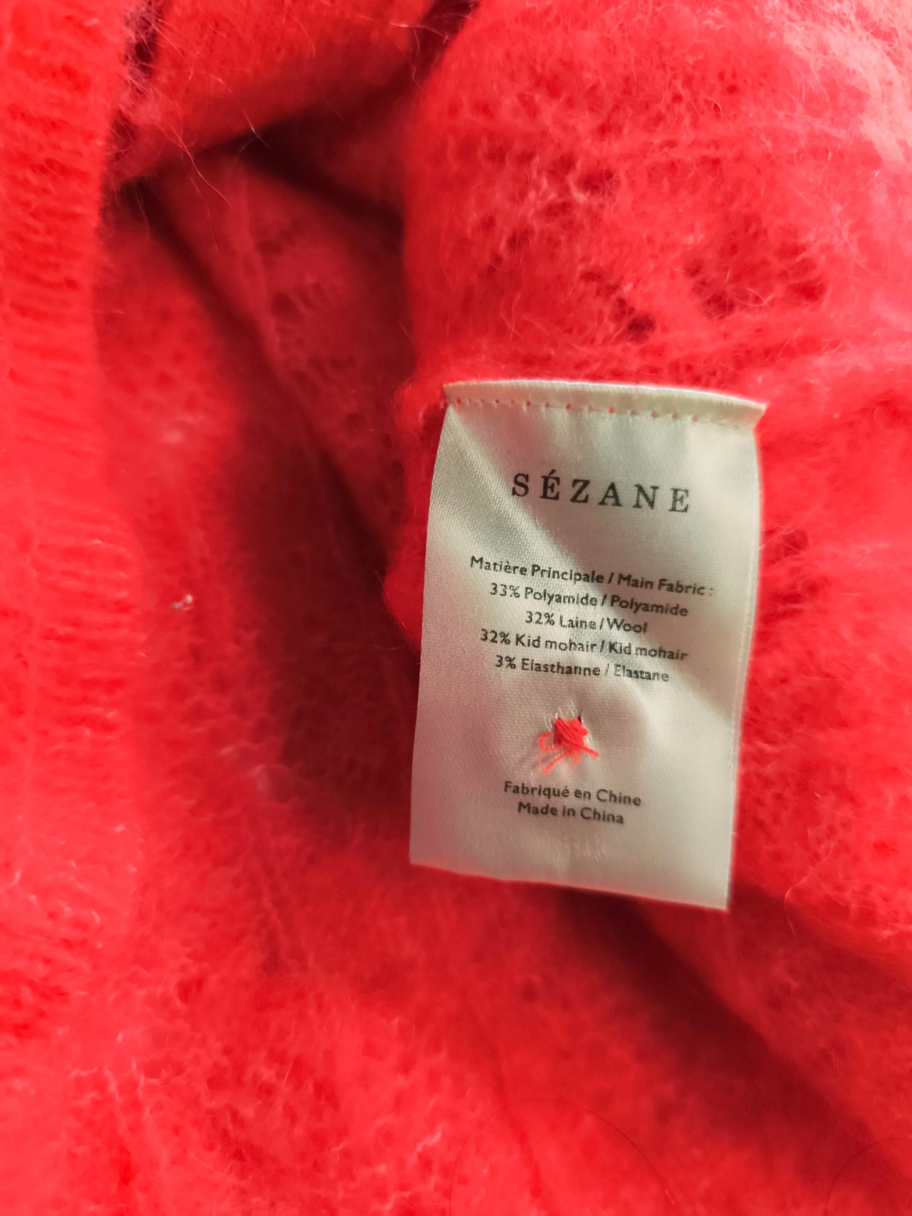 Sezane Women's Cardigan XXS Orange Polyamide - Image 7