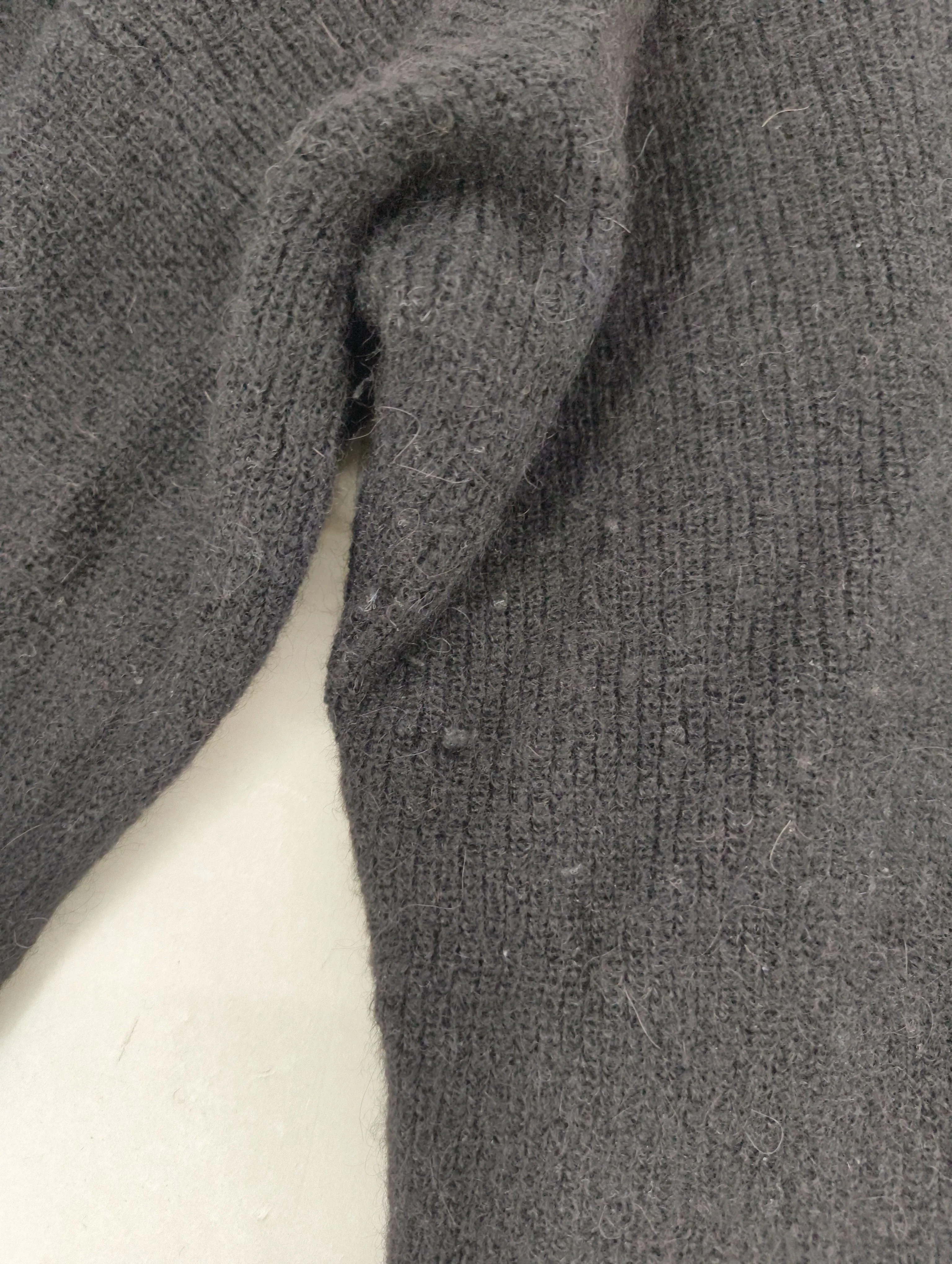 Sezane Women's Cardigan XXXL Black Mohair with Other, Polyamide V-Neck Cardigan - Image 5