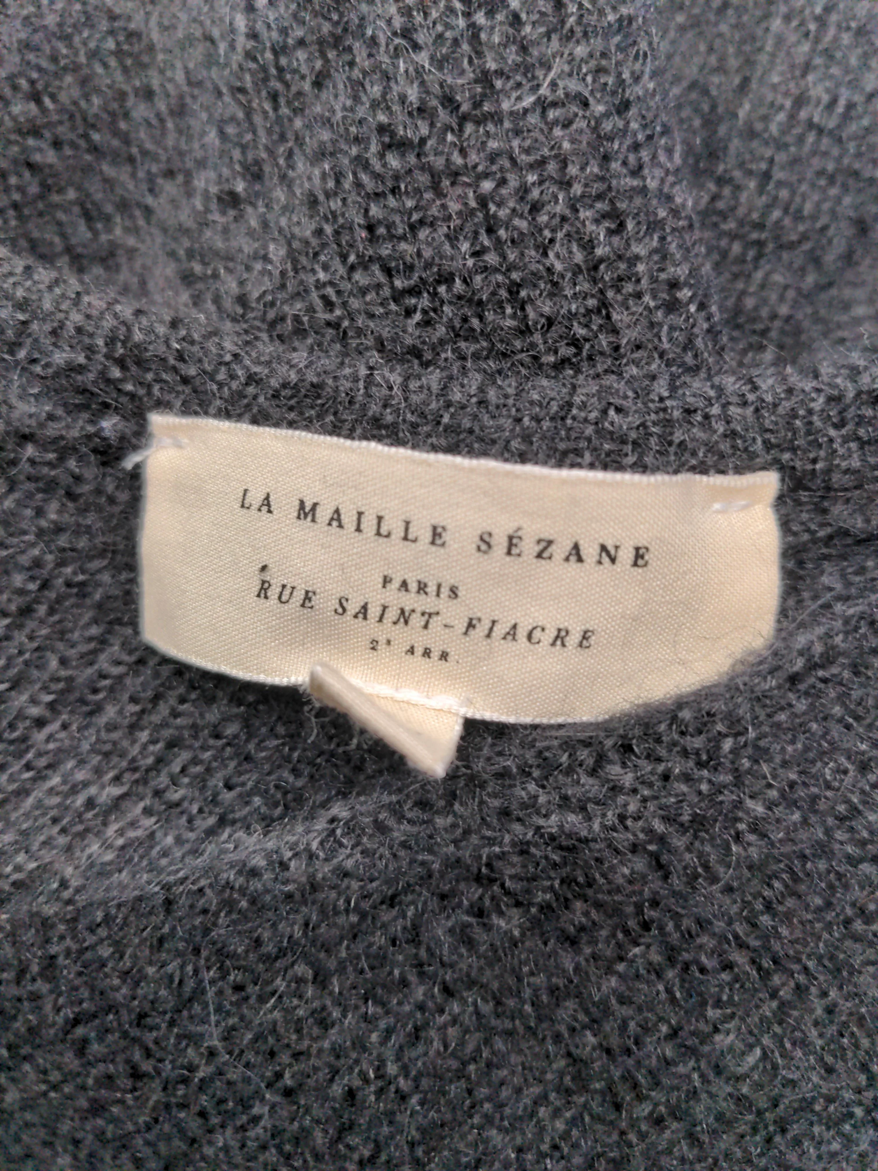 Sezane Women's Cardigan XXXL Black Mohair with Other, Polyamide V-Neck Cardigan - Image 6