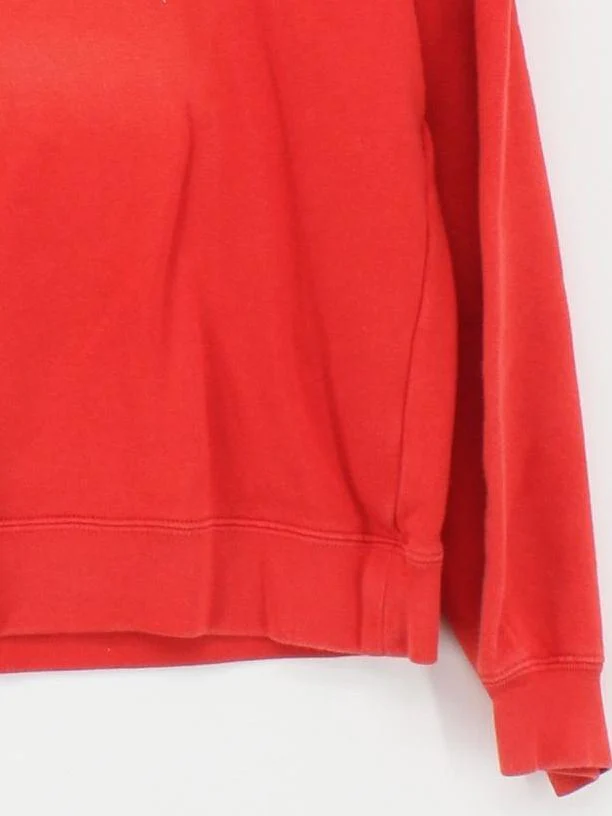Sezane Women's Hoodie M Red Graphic 100% Cotton Pullover - Image 4