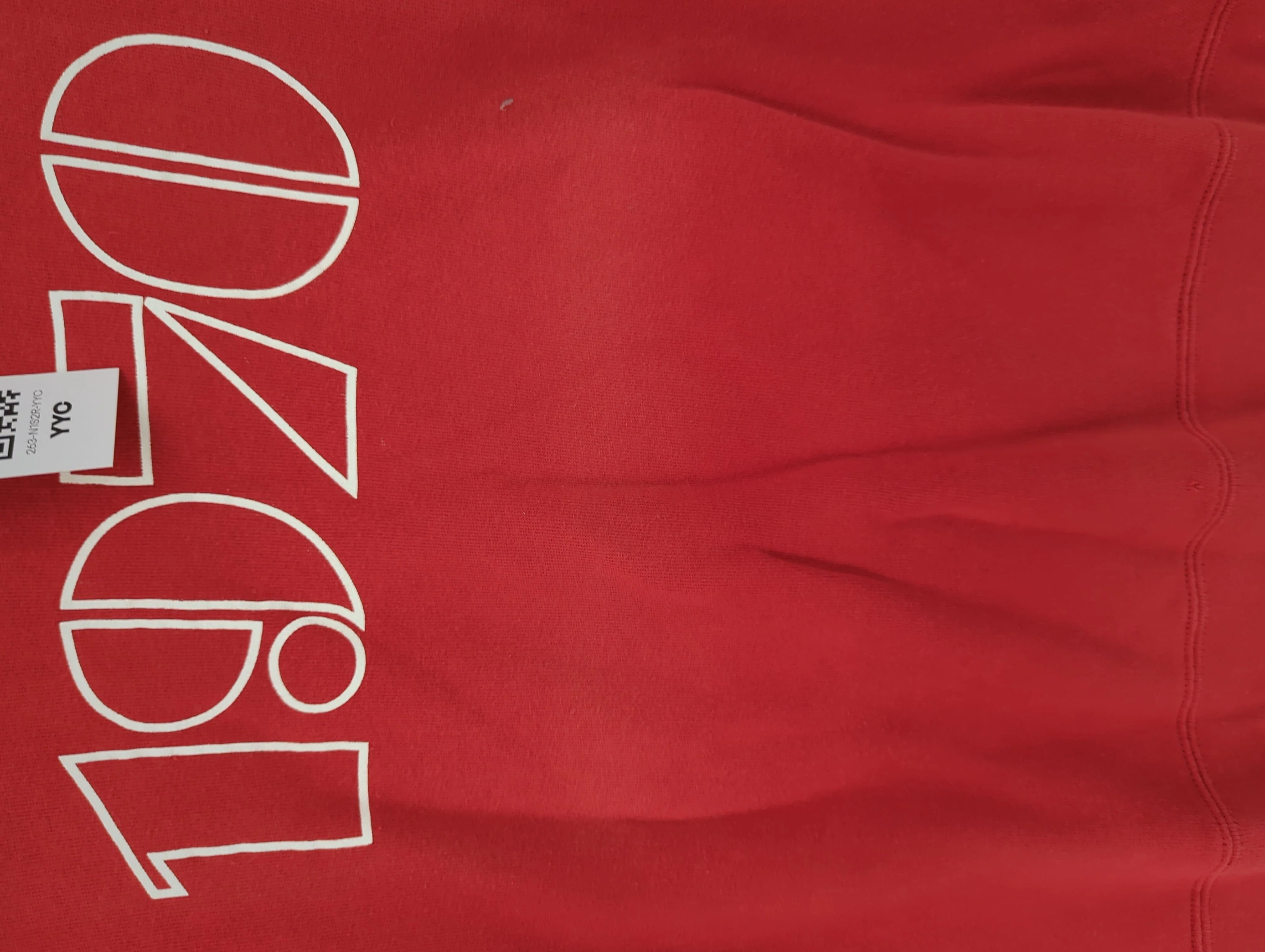 Sezane Women's Hoodie M Red Graphic 100% Cotton Pullover - Image 5