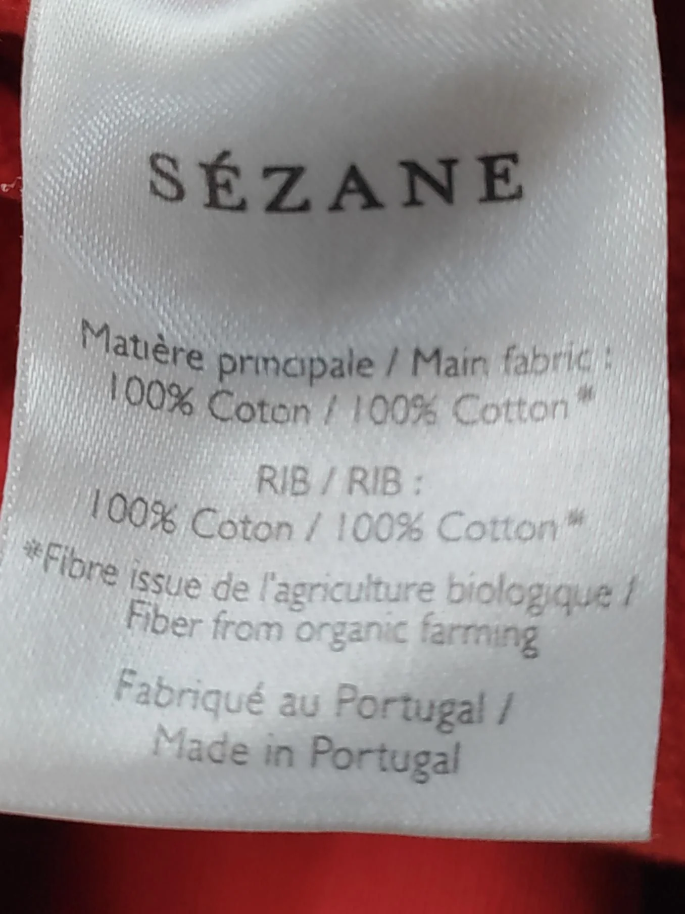 Sezane Women's Hoodie M Red Graphic 100% Cotton Pullover - Image 7