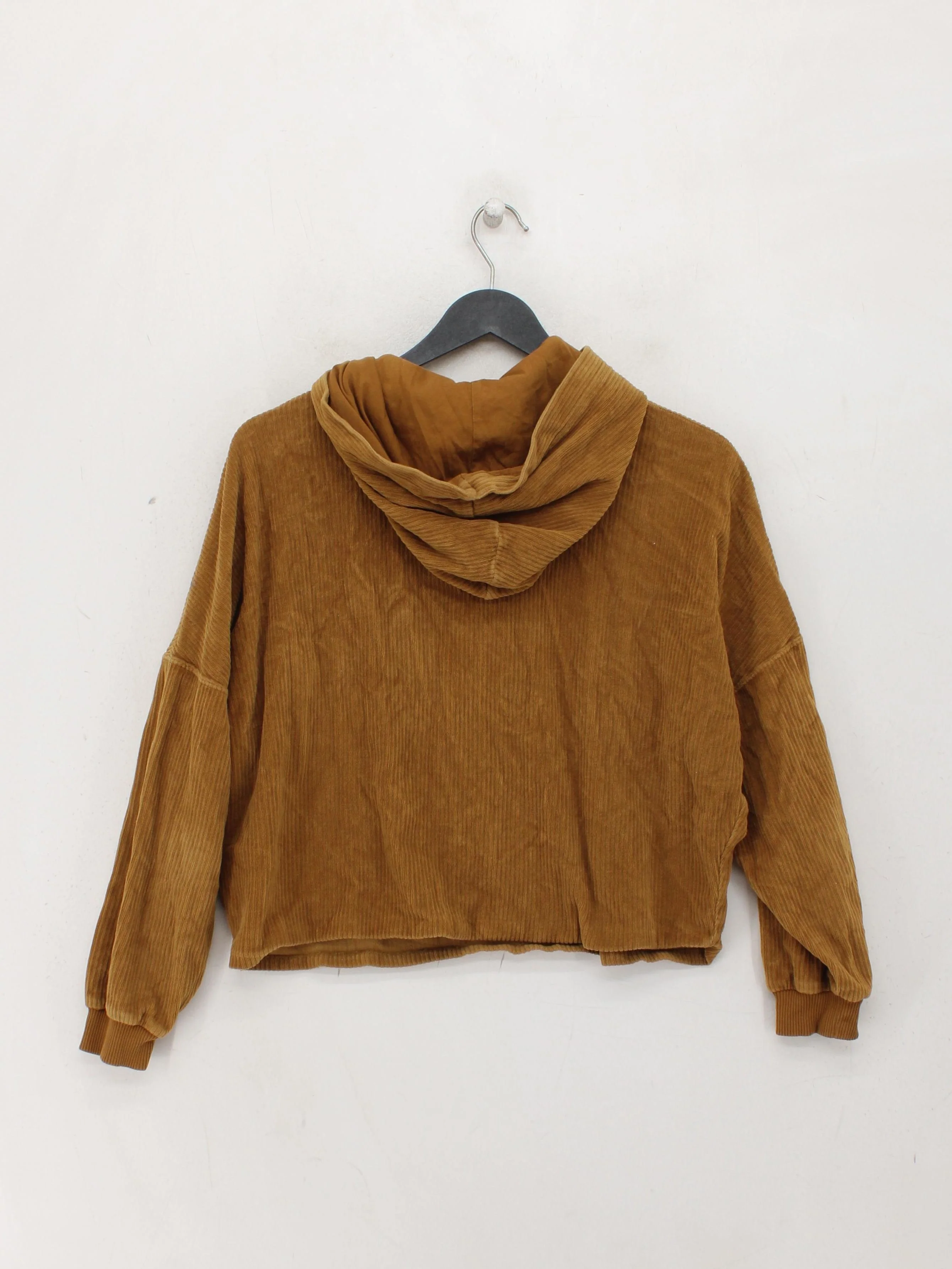 Sezane Women's Hoodie S Brown Cotton with Elastane Pullover - Image 2