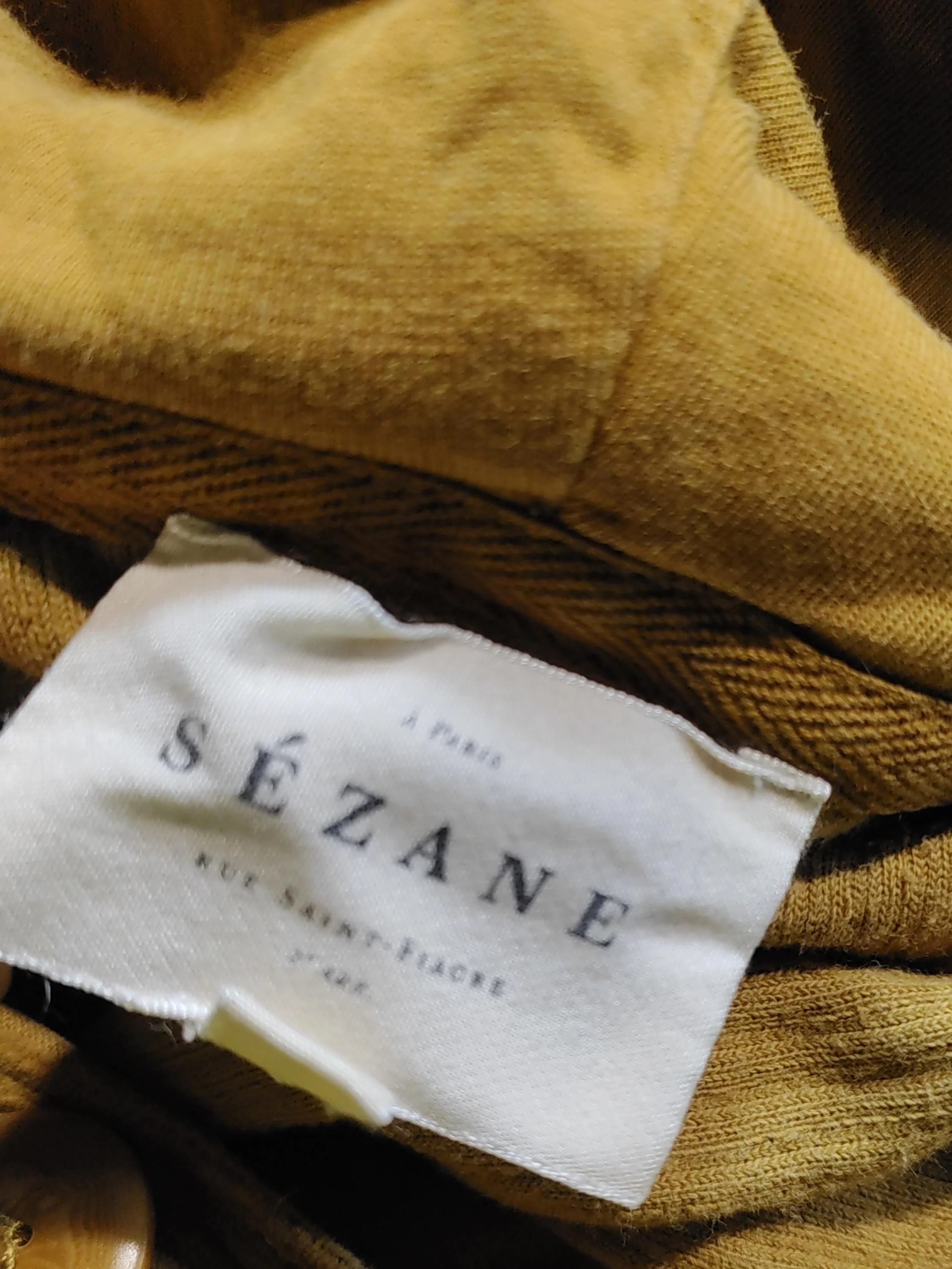 Sezane Women's Hoodie S Brown Cotton with Elastane Pullover - Image 6