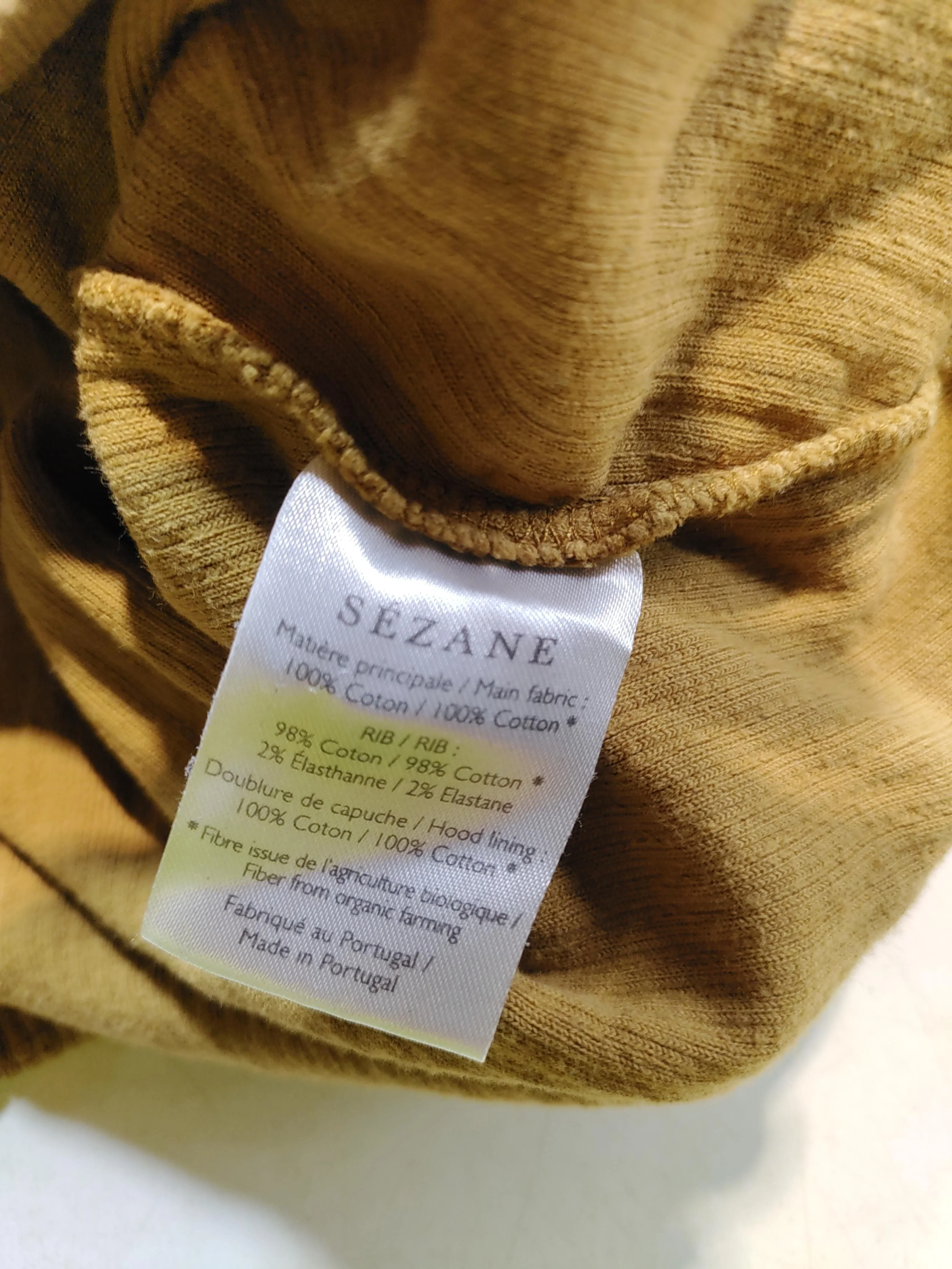 Sezane Women's Hoodie S Brown Cotton with Elastane Pullover - Image 7