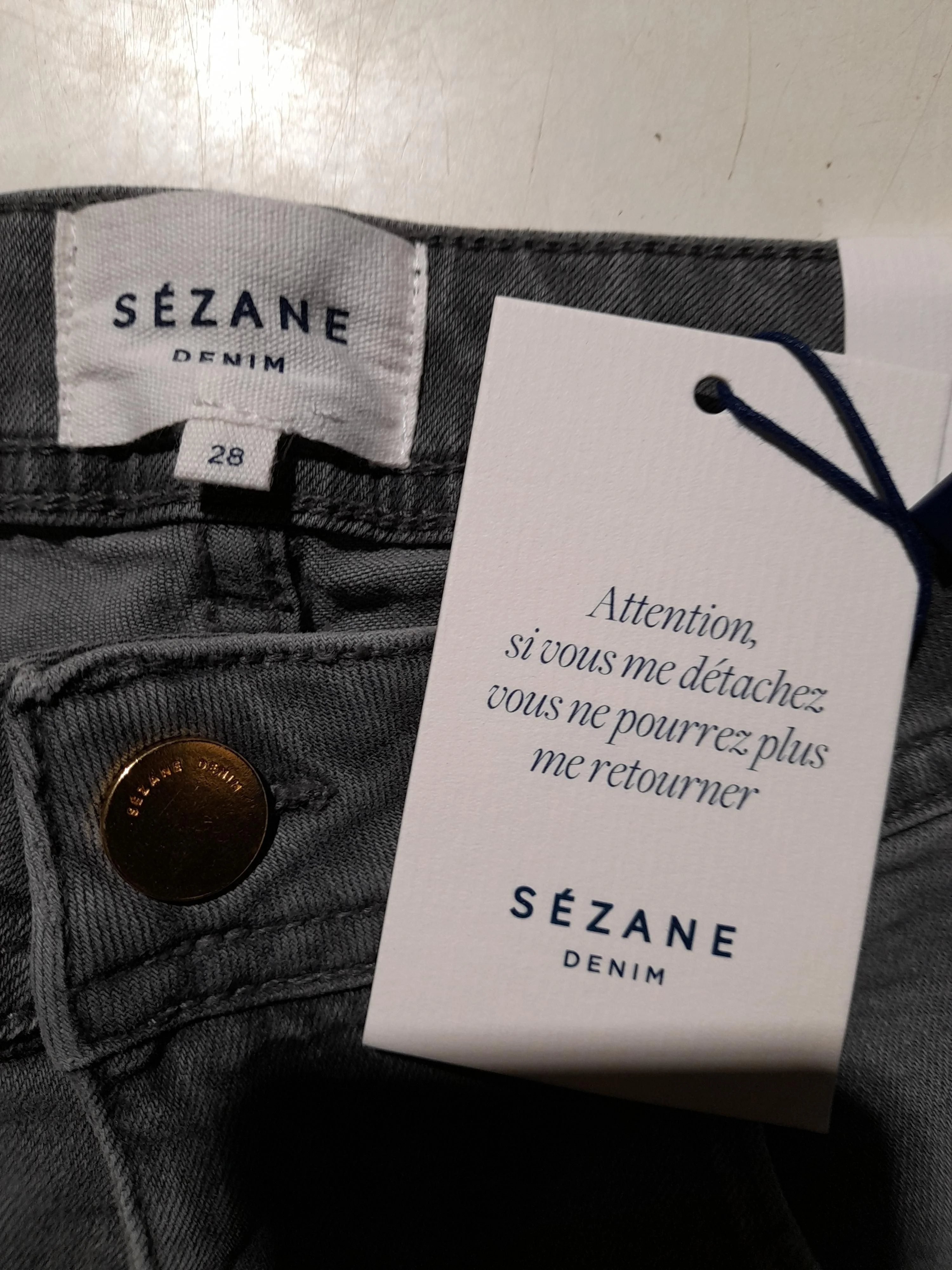 Sezane Women's Jeans W 28 in Grey Cotton New with tags - Image 6