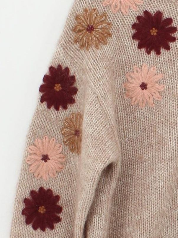 Sezane Women's Jumper L Tan Polyamide with Mohair, Wool Pullover - Image 4