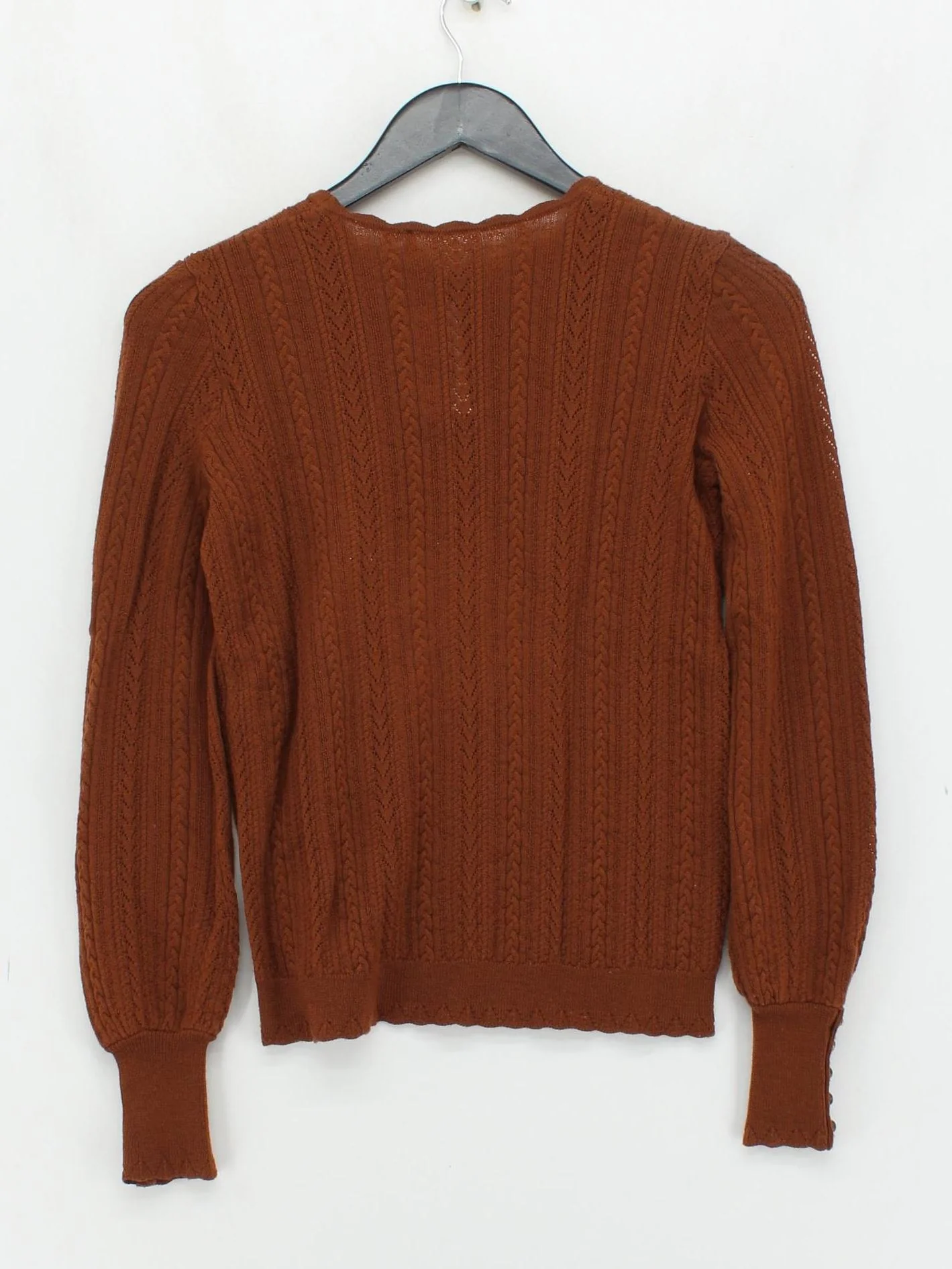 Sezane Women's Jumper XS Brown 100% Other Round Neck Pullover - Image 2