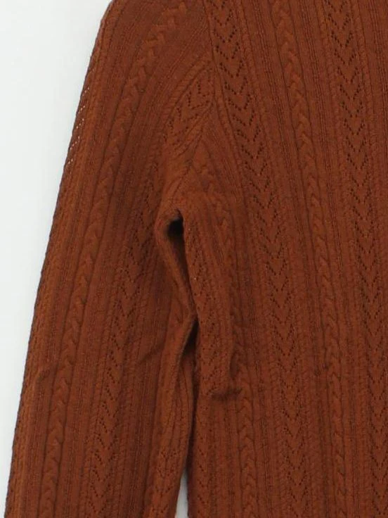 Sezane Women's Jumper XS Brown 100% Other Round Neck Pullover - Image 4