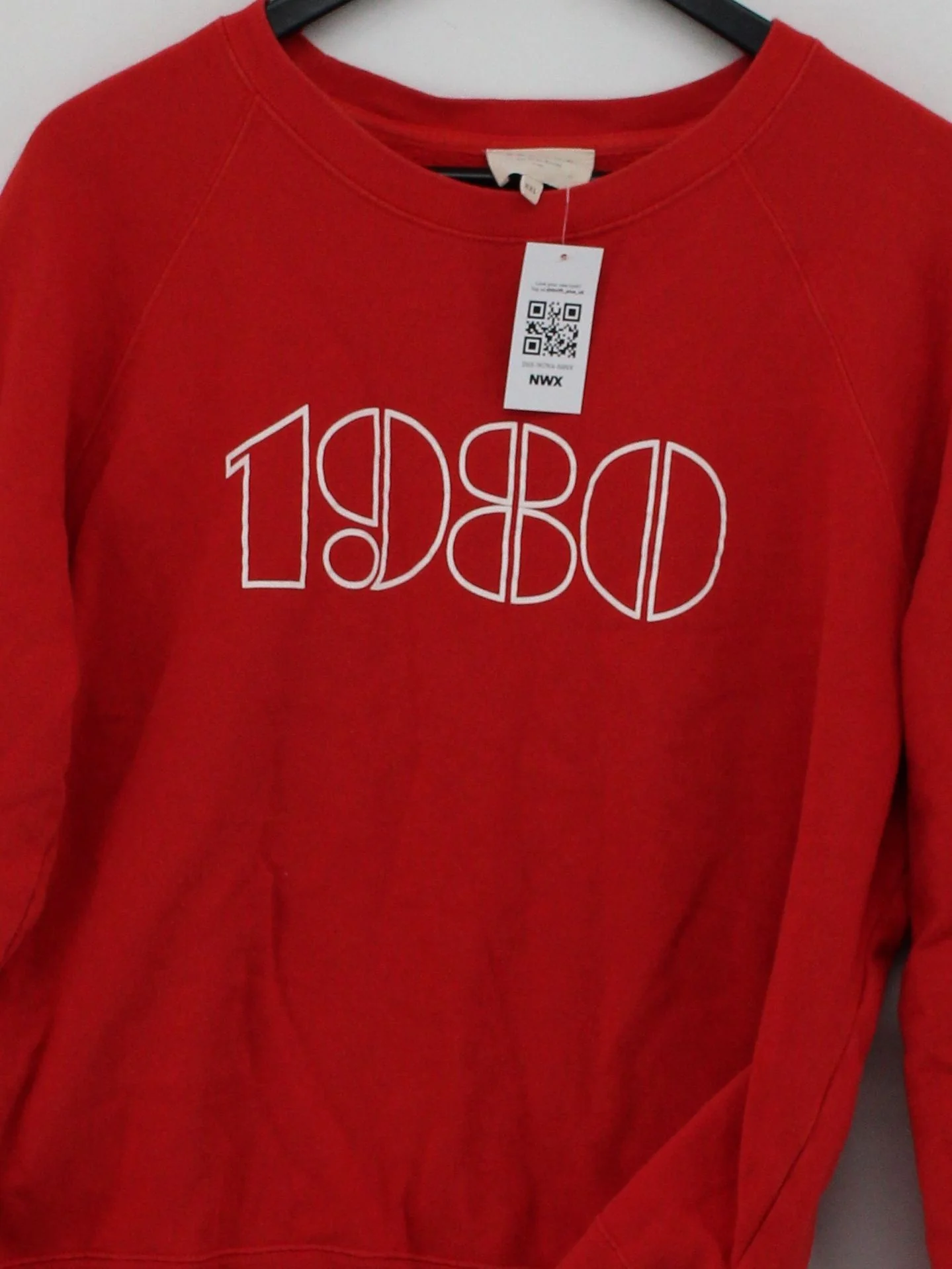 Sezane Women's Jumper XXL Red Graphic 100% Cotton Crew Neck Pullover - Image 3