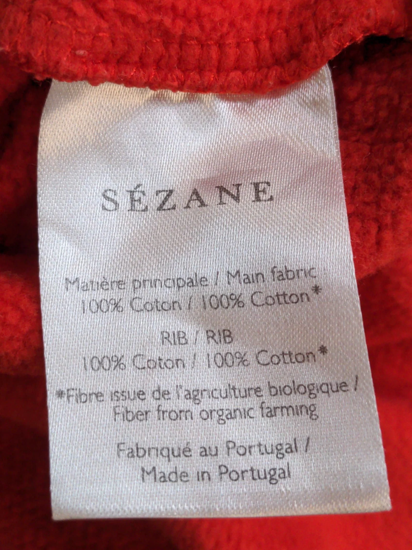 Sezane Women's Jumper XXL Red Graphic 100% Cotton Crew Neck Pullover - Image 6