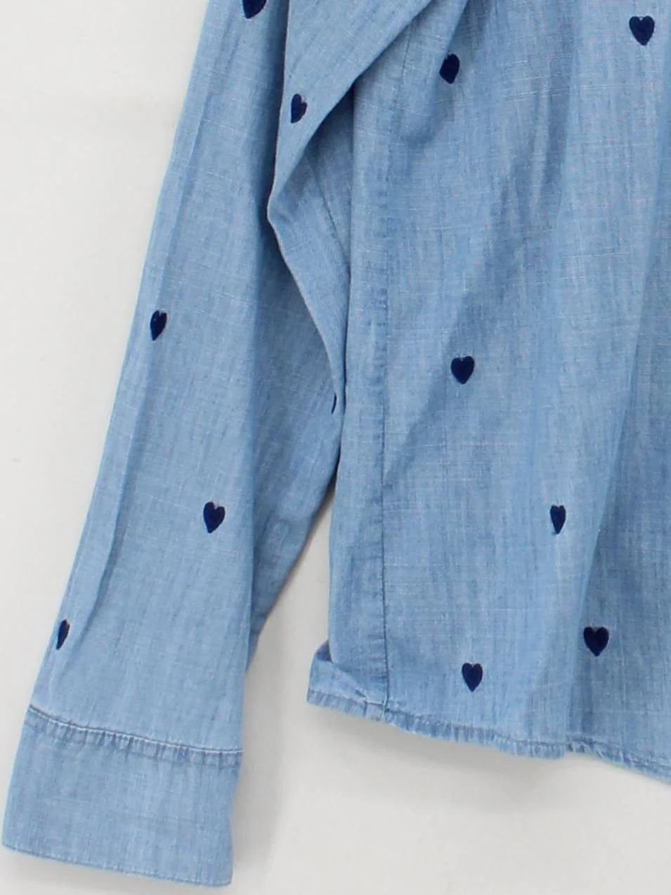 Sezane Women's Shirt UK 8 Blue Cotton with Polyester Long Sleeve Collared Basic - Image 4