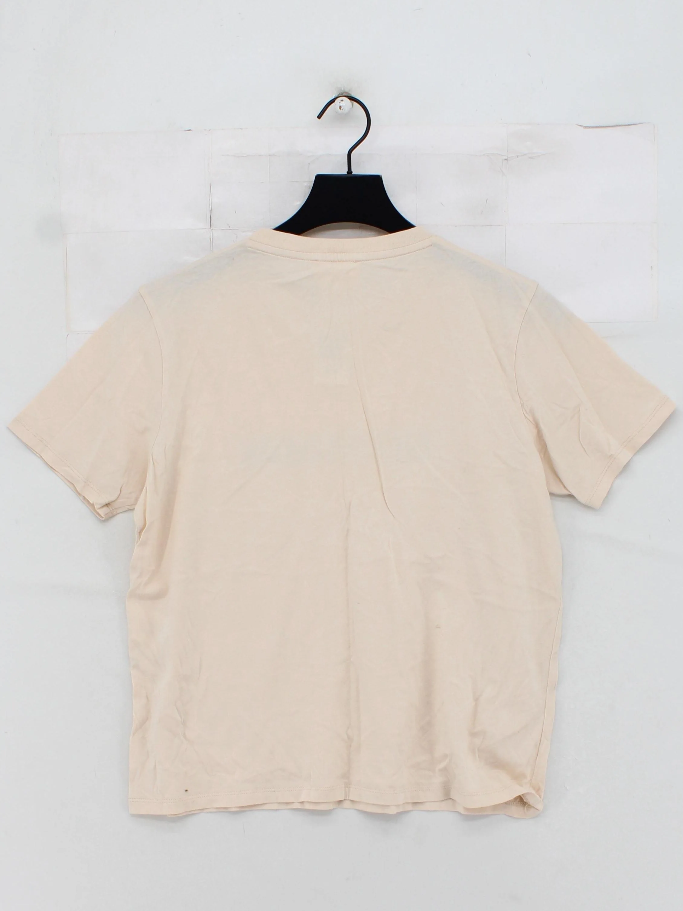 Sezane Women's T-Shirt S Cream Graphic 100% Cotton Short Sleeve Round Neck Basic - Image 2