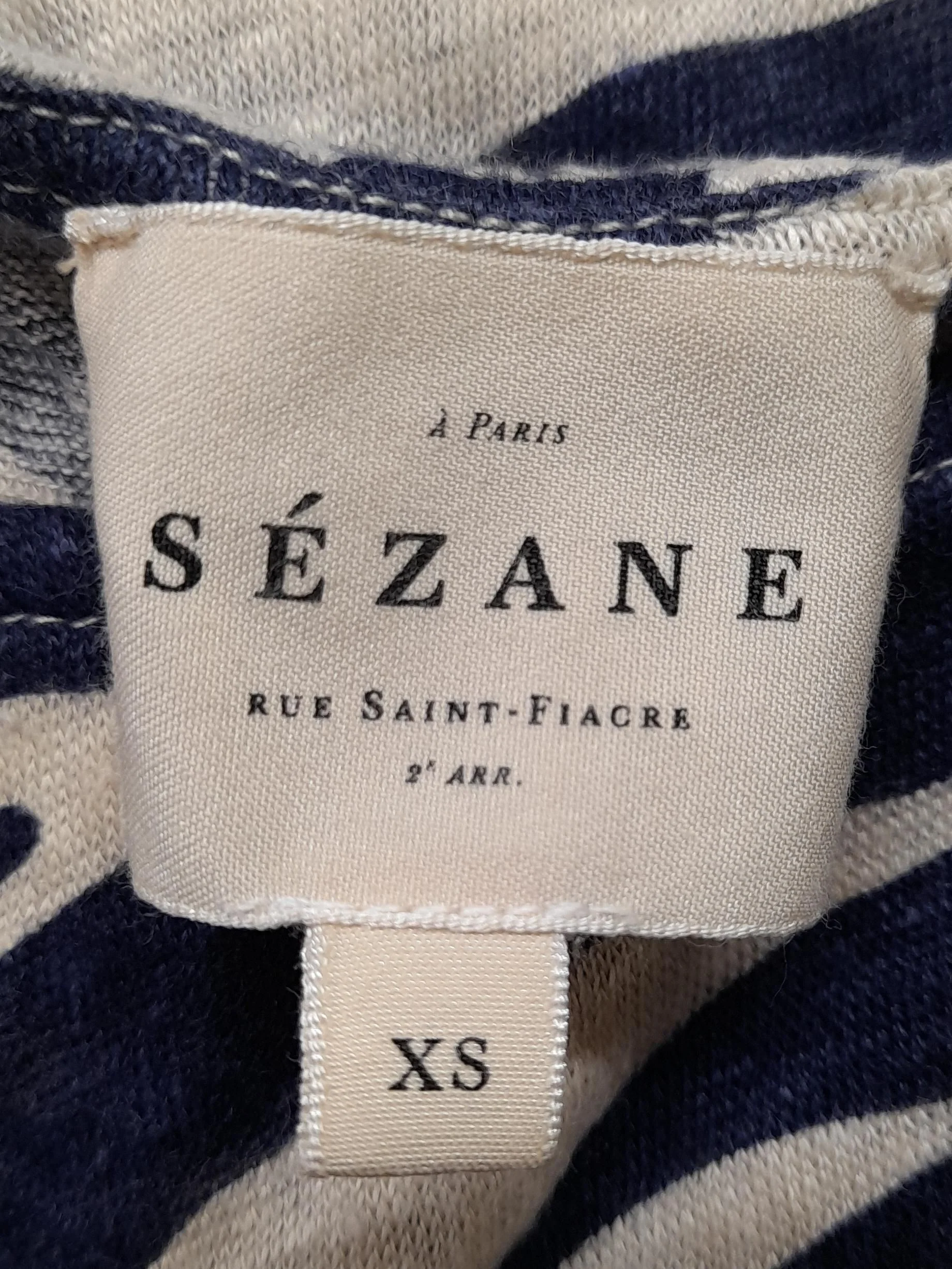 Sezane Women's T-Shirt XS Blue 100% Linen Basic - Image 5