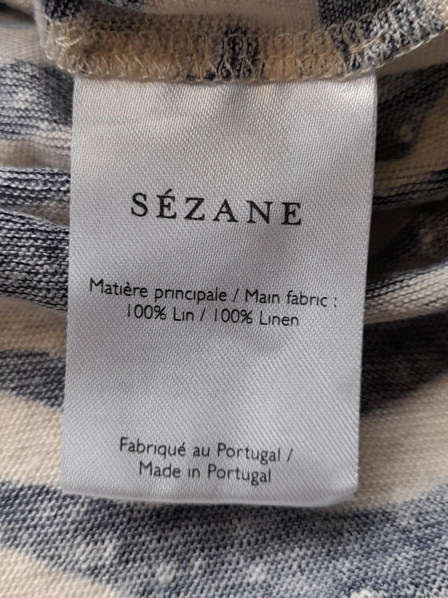 Sezane Women's T-Shirt XS Blue 100% Linen Basic - Image 6