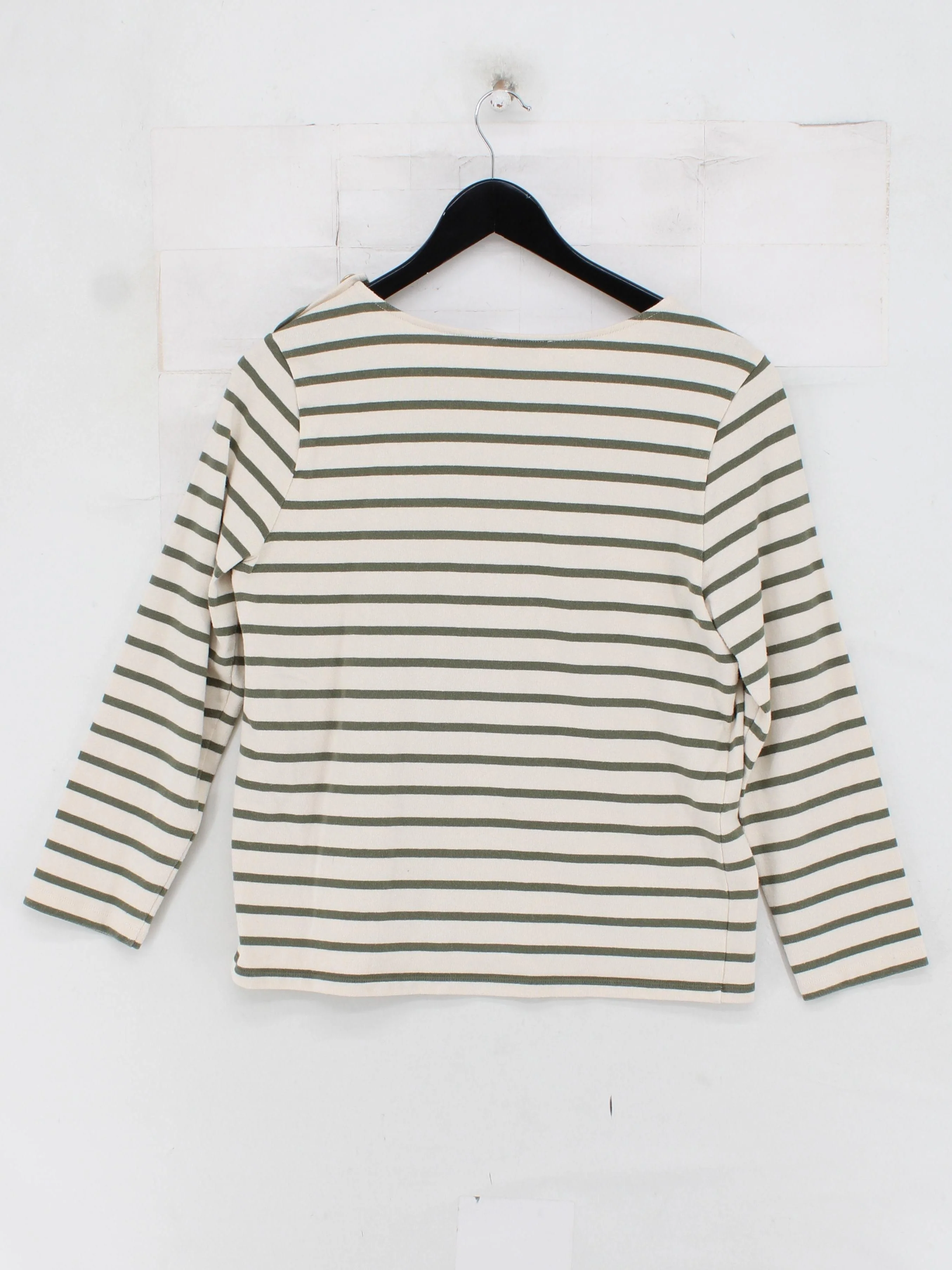 Sezane Women's Top M Multi Striped 100% Cotton Long Sleeve Round Neck Basic - Image 2