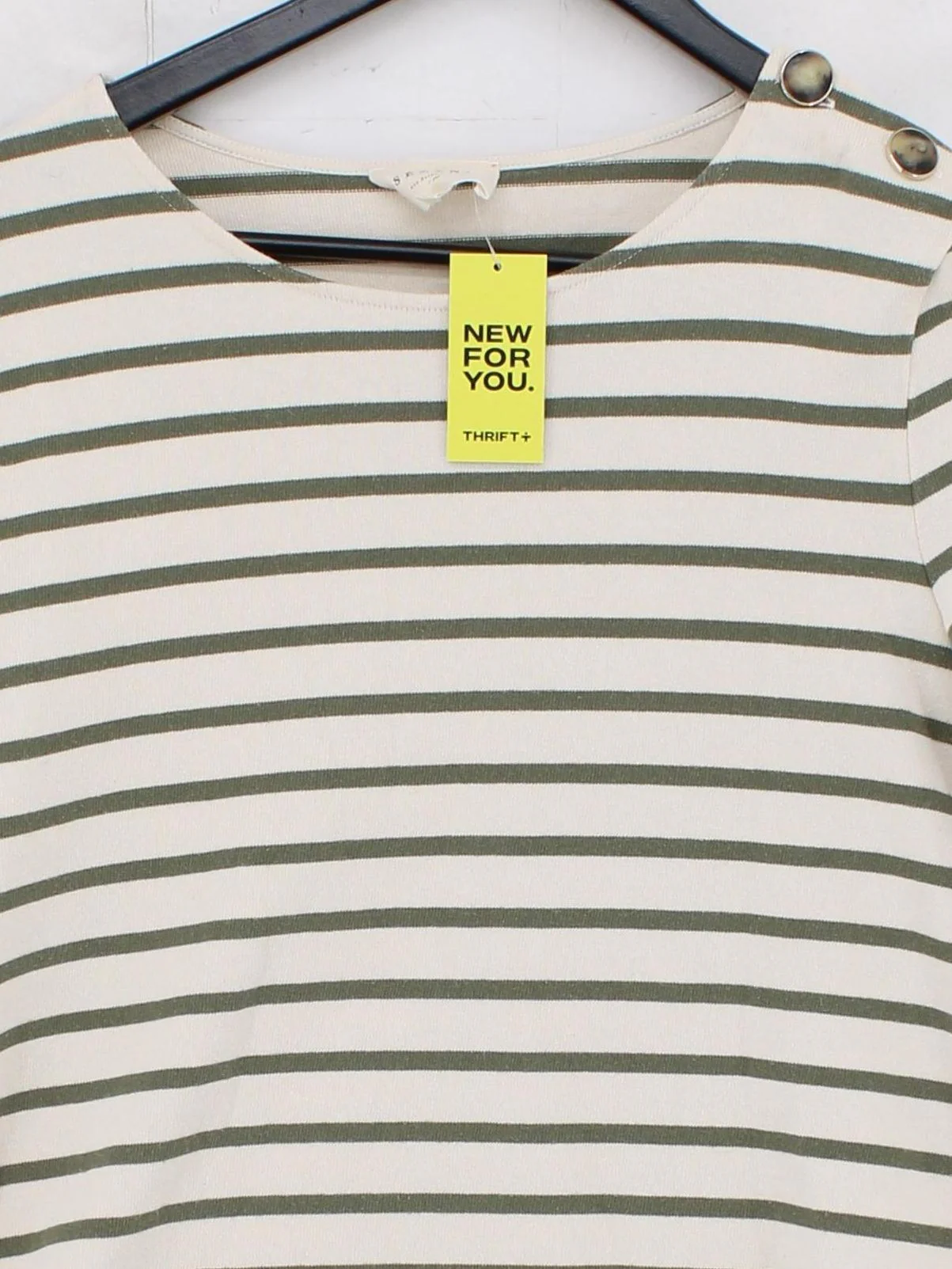 Sezane Women's Top M Multi Striped 100% Cotton Long Sleeve Round Neck Basic - Image 3