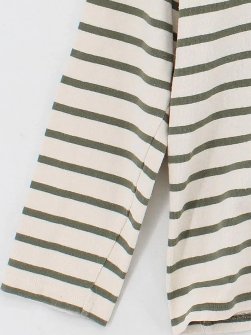 Sezane Women's Top M Multi Striped 100% Cotton Long Sleeve Round Neck Basic - Image 4