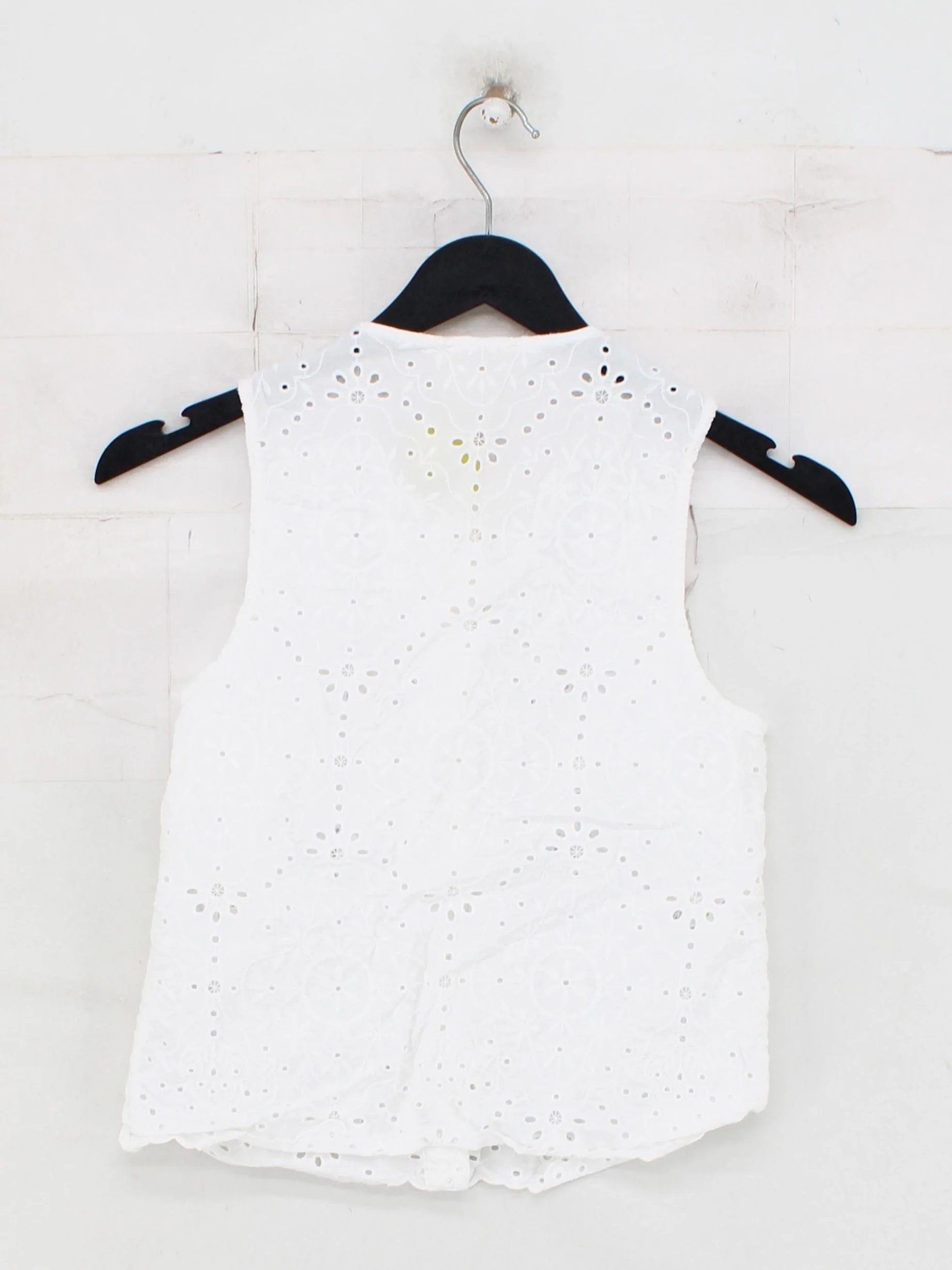Sezane Women's Top UK 6 White Cotton with Polyester, Viscose Basic - Image 2
