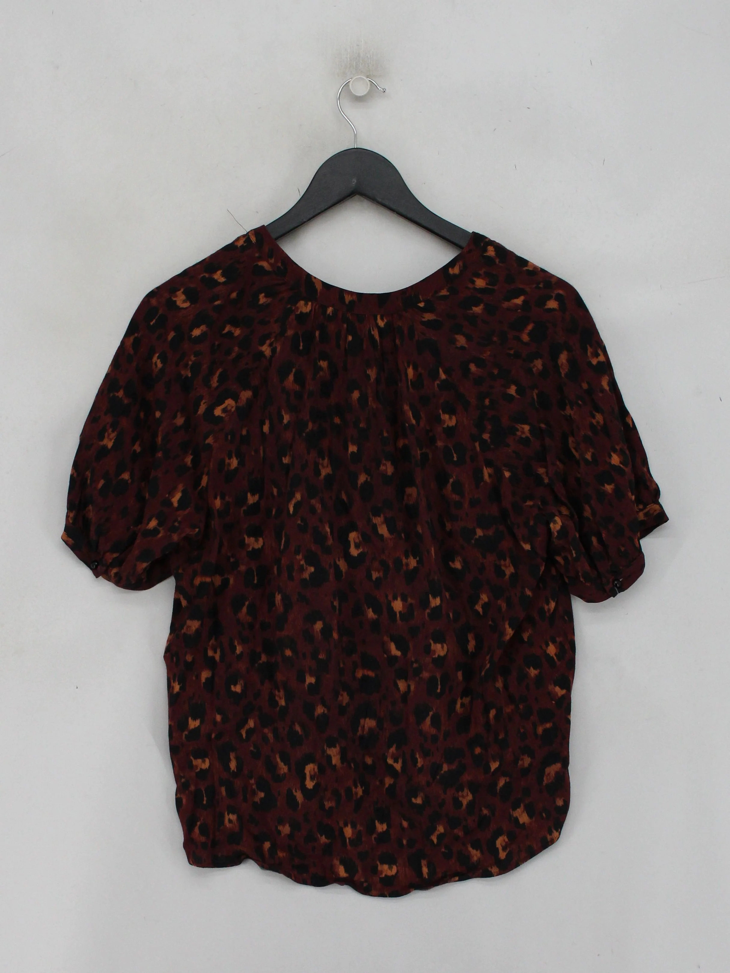 Sezane Women's Top UK 8 Brown 100% Viscose Basic - Image 2