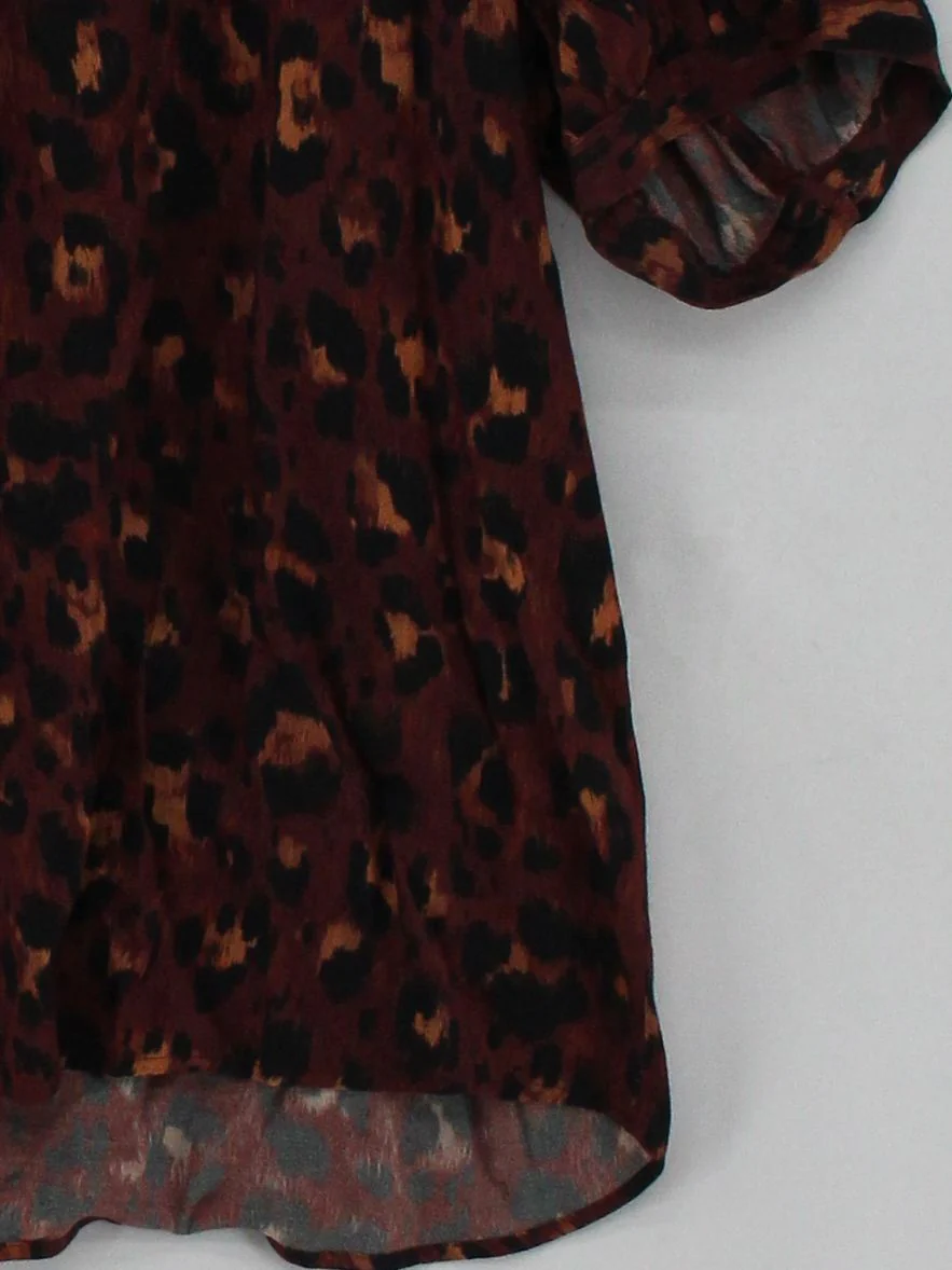 Sezane Women's Top UK 8 Brown 100% Viscose Basic - Image 4