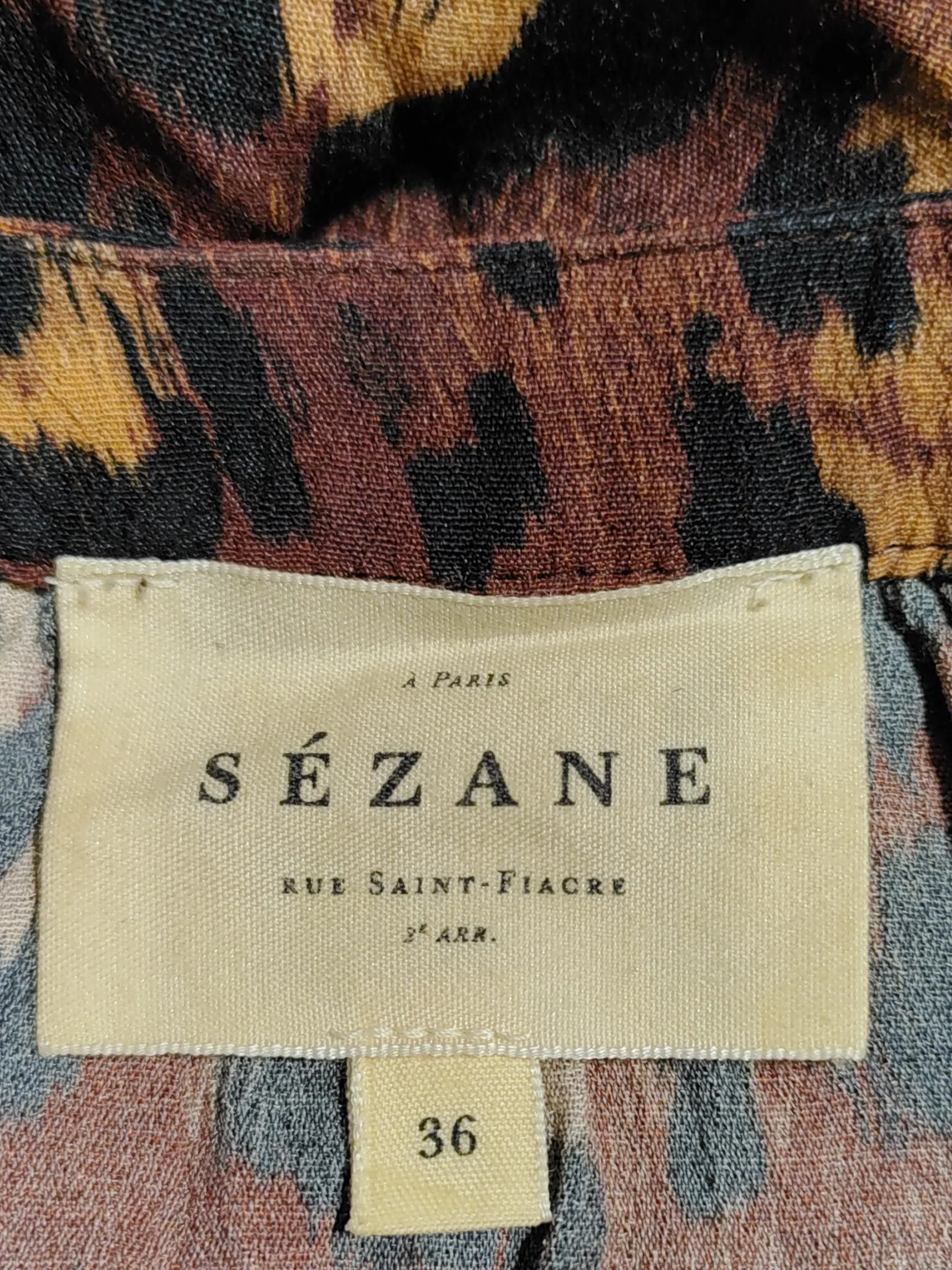 Sezane Women's Top UK 8 Brown 100% Viscose Basic - Image 5