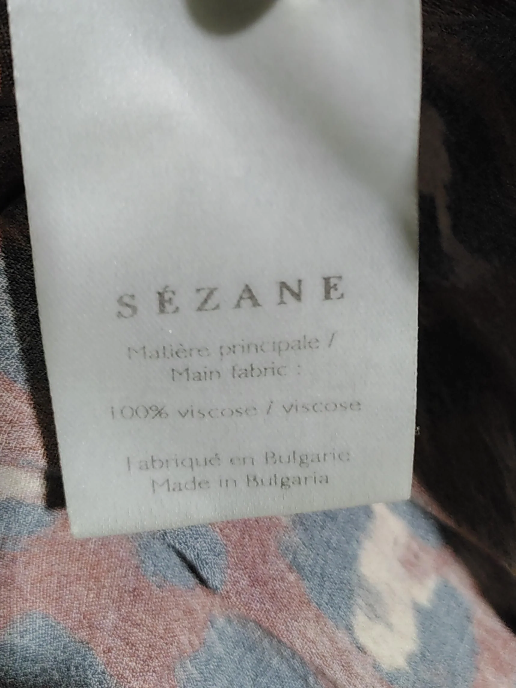 Sezane Women's Top UK 8 Brown 100% Viscose Basic - Image 6