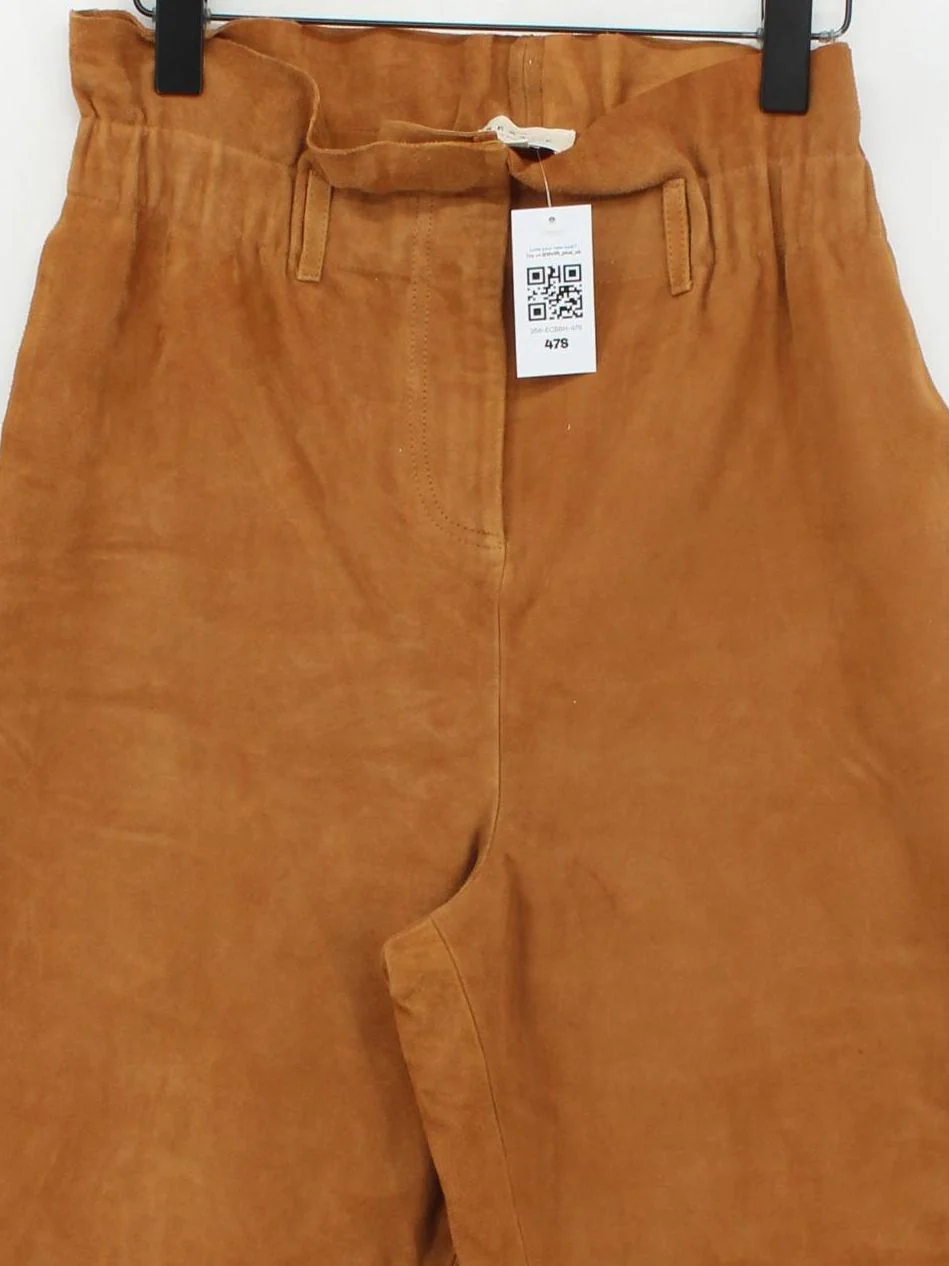 Sezane Women's Trousers UK 12 Tan 100% Other Wide-Leg Chino - Image 3