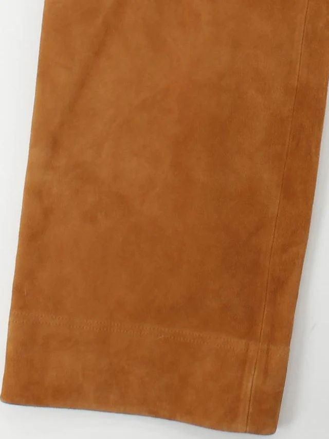 Sezane Women's Trousers UK 12 Tan 100% Other Wide-Leg Chino - Image 4