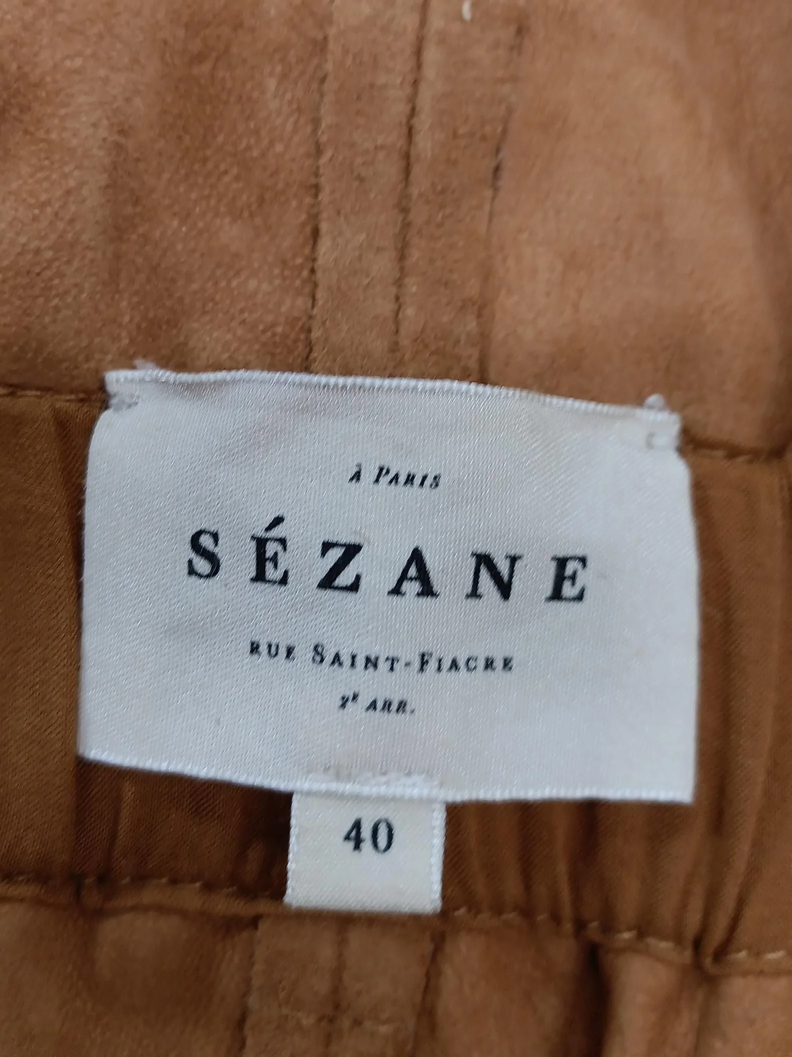 Sezane Women's Trousers UK 12 Tan 100% Other Wide-Leg Chino - Image 6