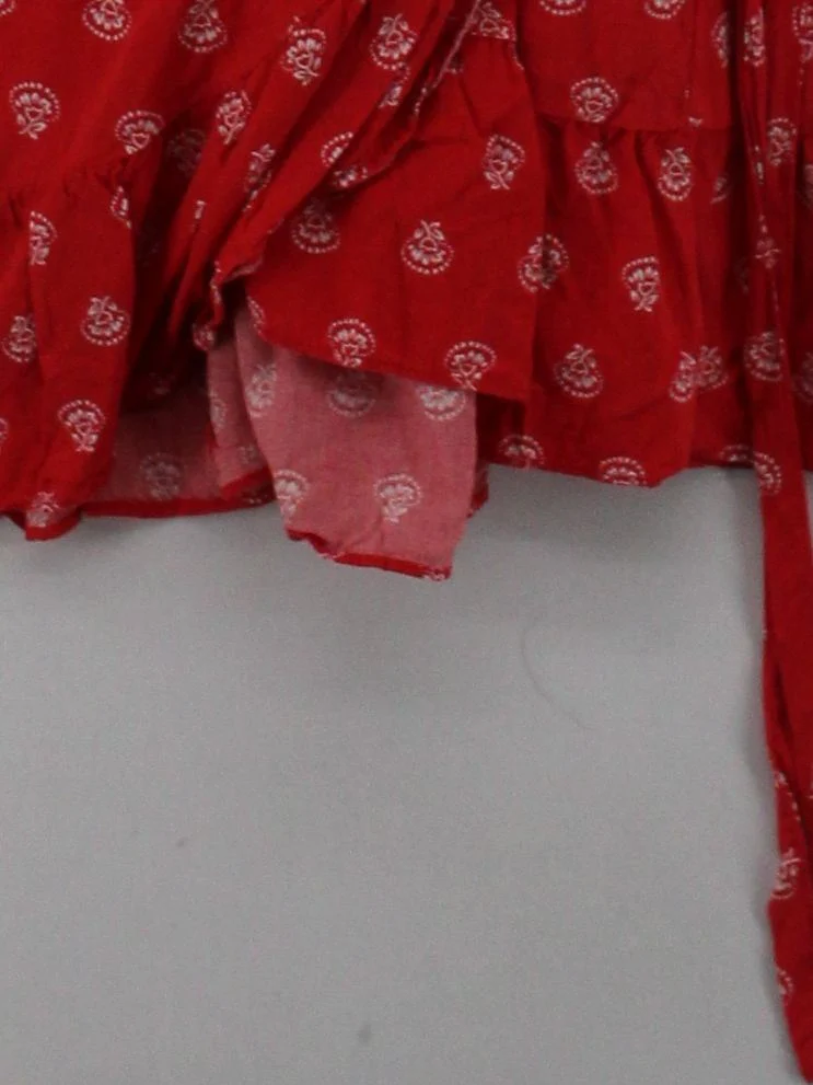 Sezane Wrap Mini Dress UK10 in Red - Image 4
