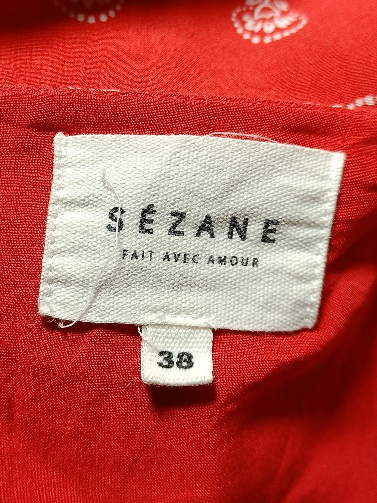 Sezane Wrap Mini Dress UK10 in Red - Image 5