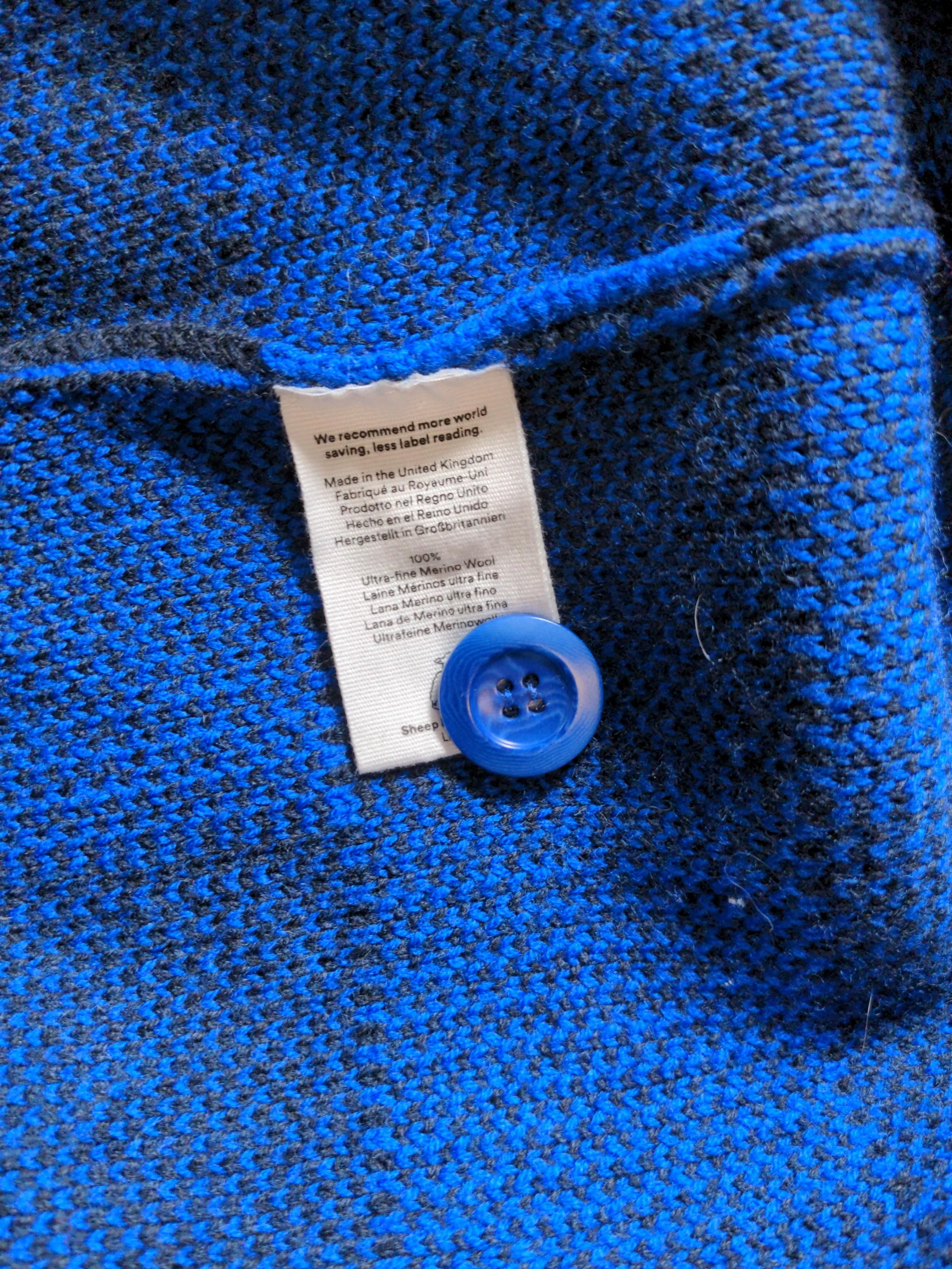 Sheep Inc Men's Cardigan M Multi Checkered 100% Wool V-Neck Cardigan - Image 6
